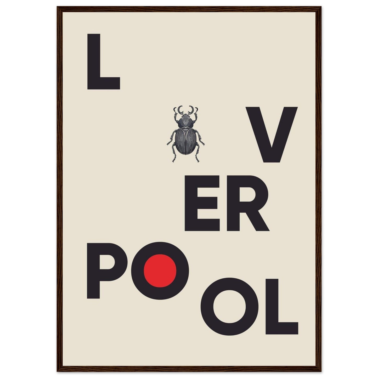 Cities/ Places 'Liverpool' - Premium Matte Paper Wooden Framed Poster
