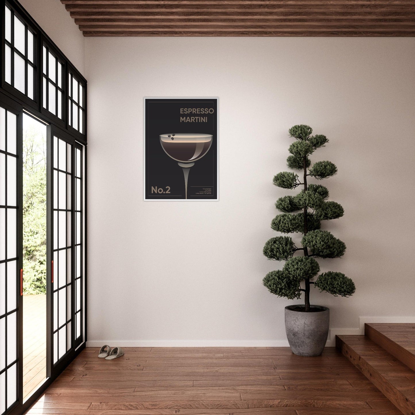 Cocktail 'Espresso Martini' - Premium Matte Paper Wooden Framed Poster