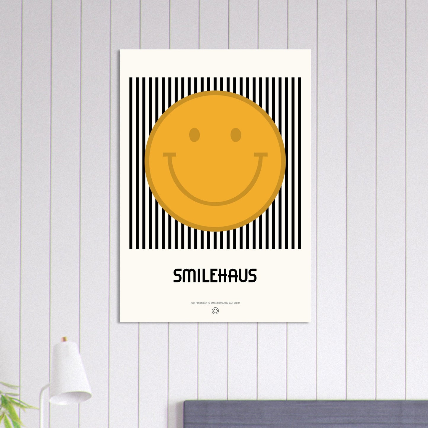 Yellow & Black 'Smilehaus' - Premium Matte Paper Poster