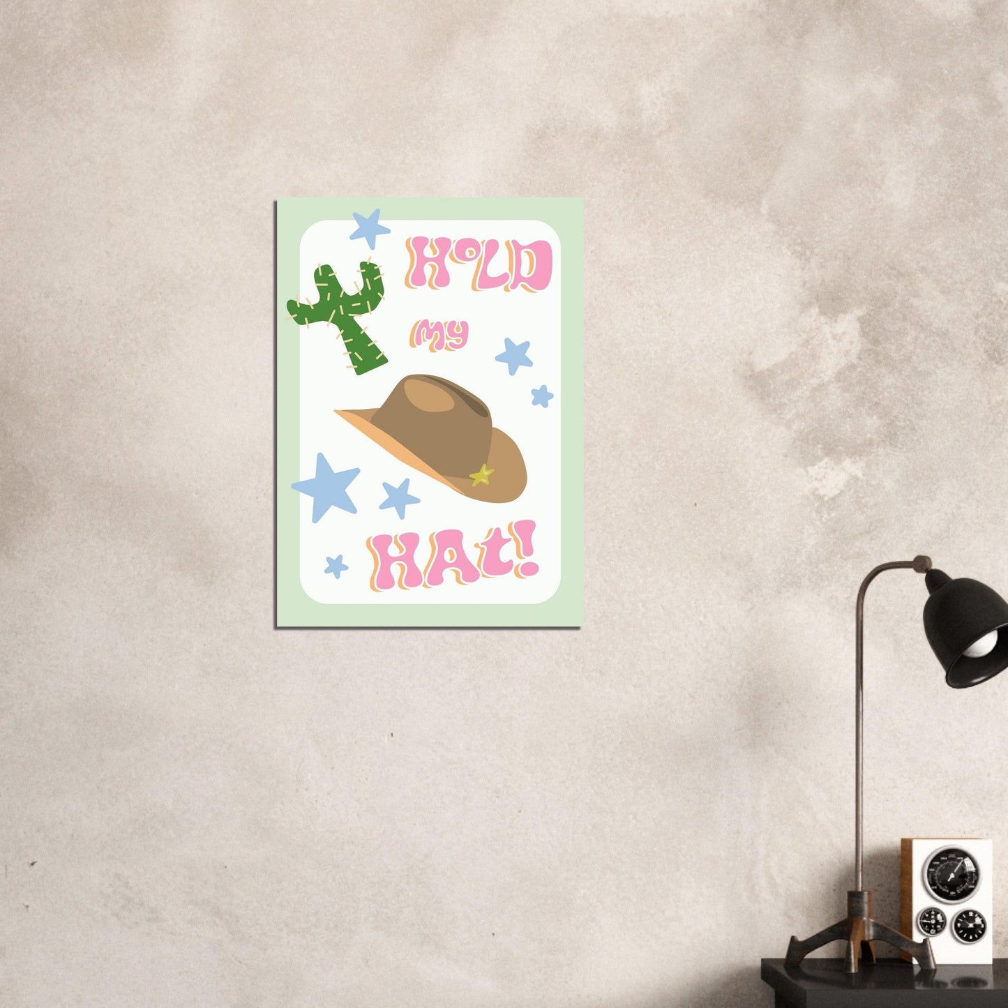 Groovy 'Hold My Hat' - Premium Matte Paper Poster