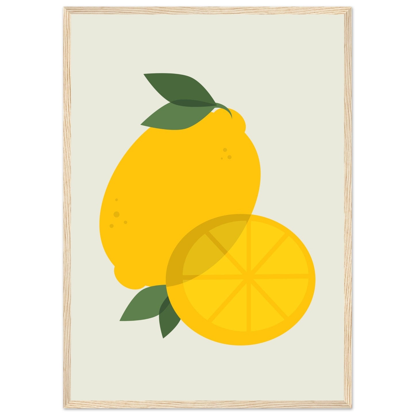 Fruity 'Lemons' - Premium Matte Paper Wooden Framed Poster