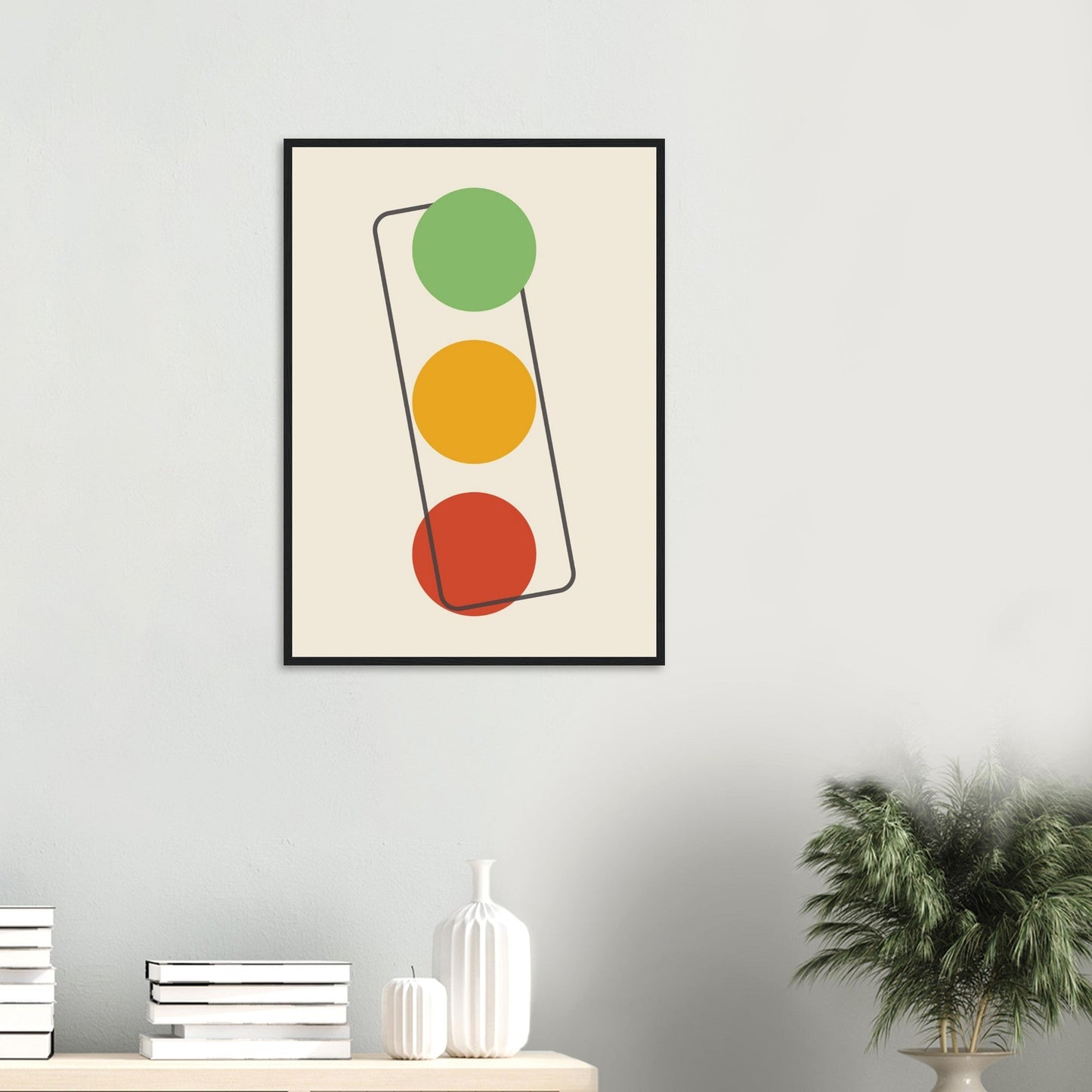 Sign 'The Lights' - Premium Matte Paper Wooden Framed Poster