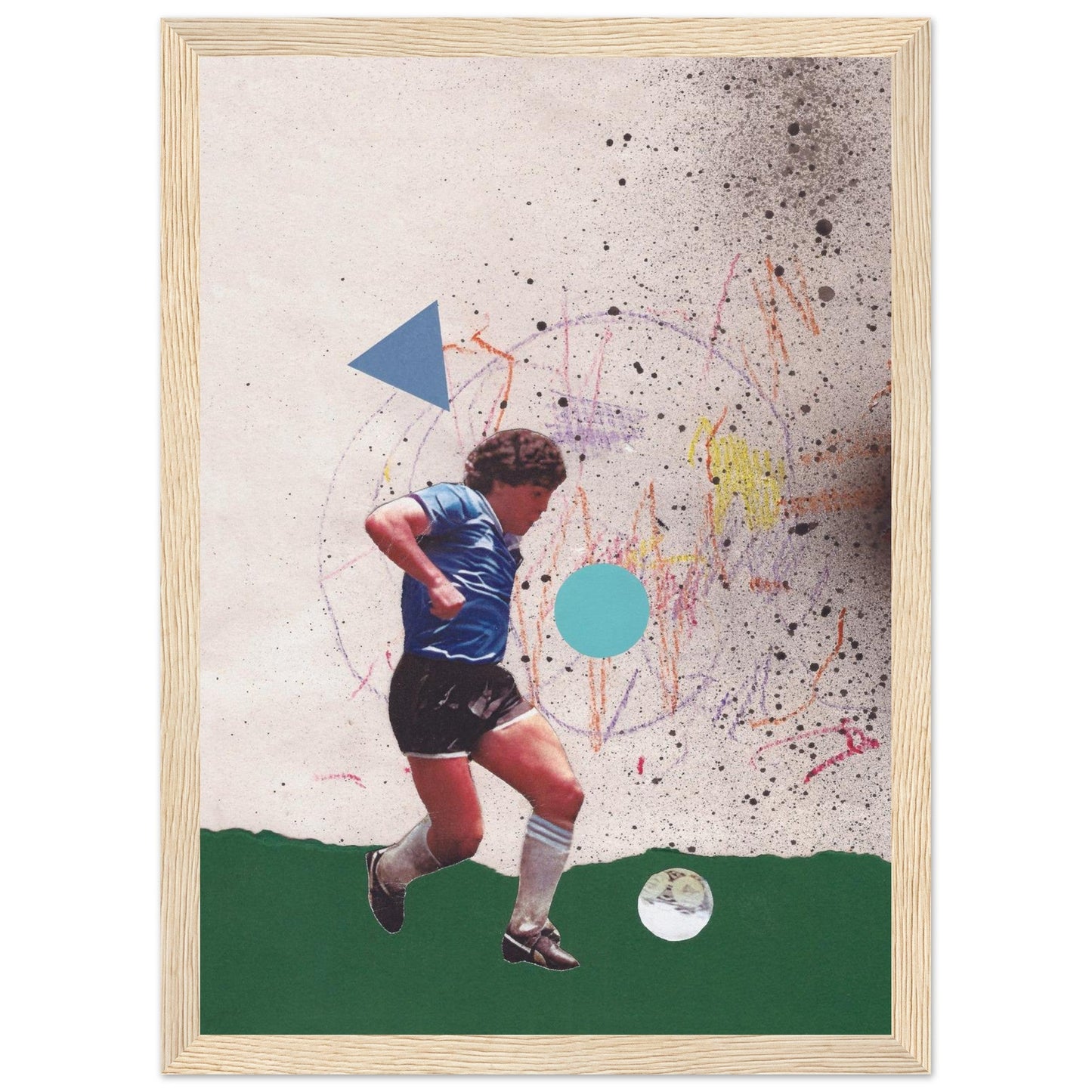 Ed Dickinson 'Football' - Premium Matte Paper Wooden Framed Poster