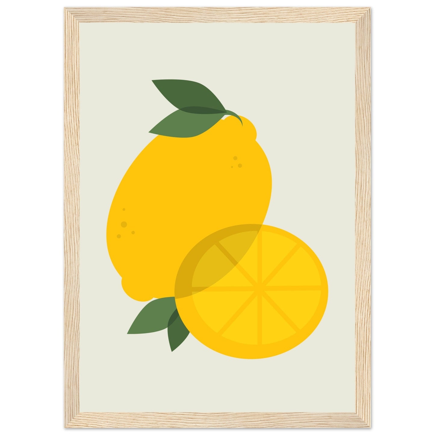 Fruity 'Lemons' - Premium Matte Paper Wooden Framed Poster