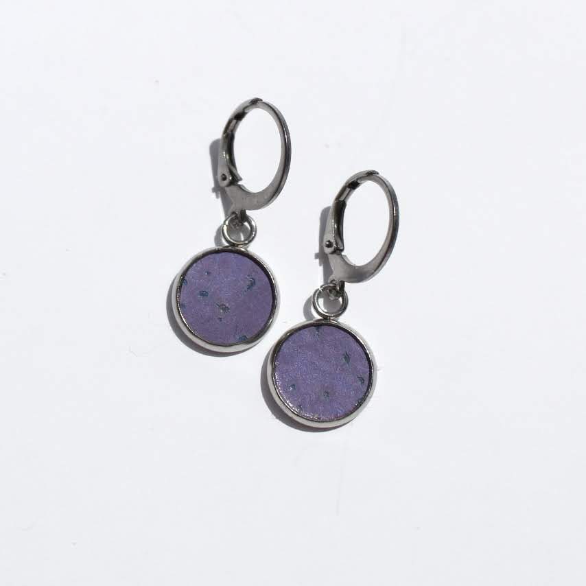 Cork spot huggy hoop earrings