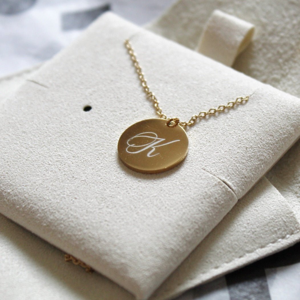 Custom engraved disc necklace