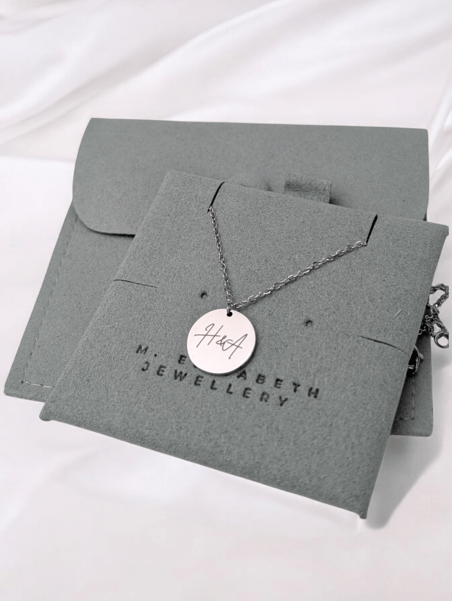 Custom engraved disc necklace