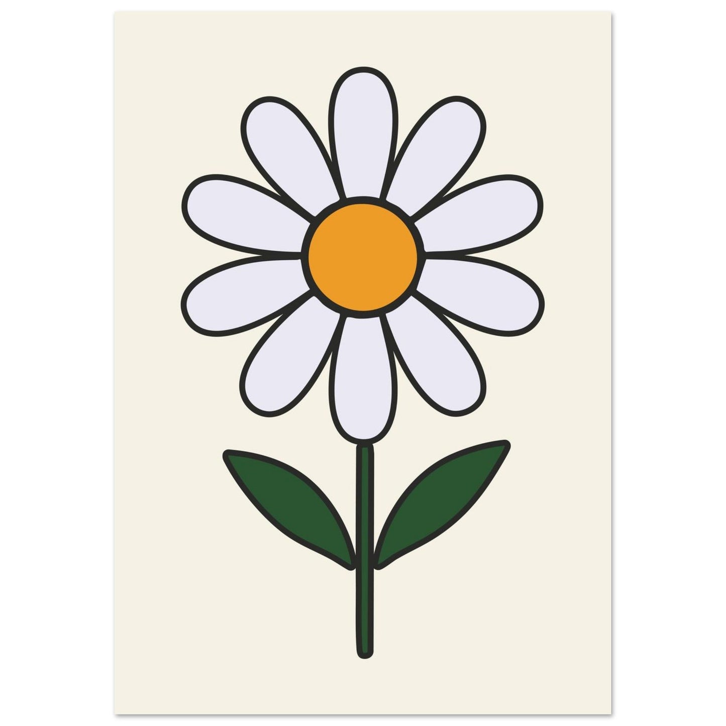 Daisy Flower - Premium Matte Paper Poster