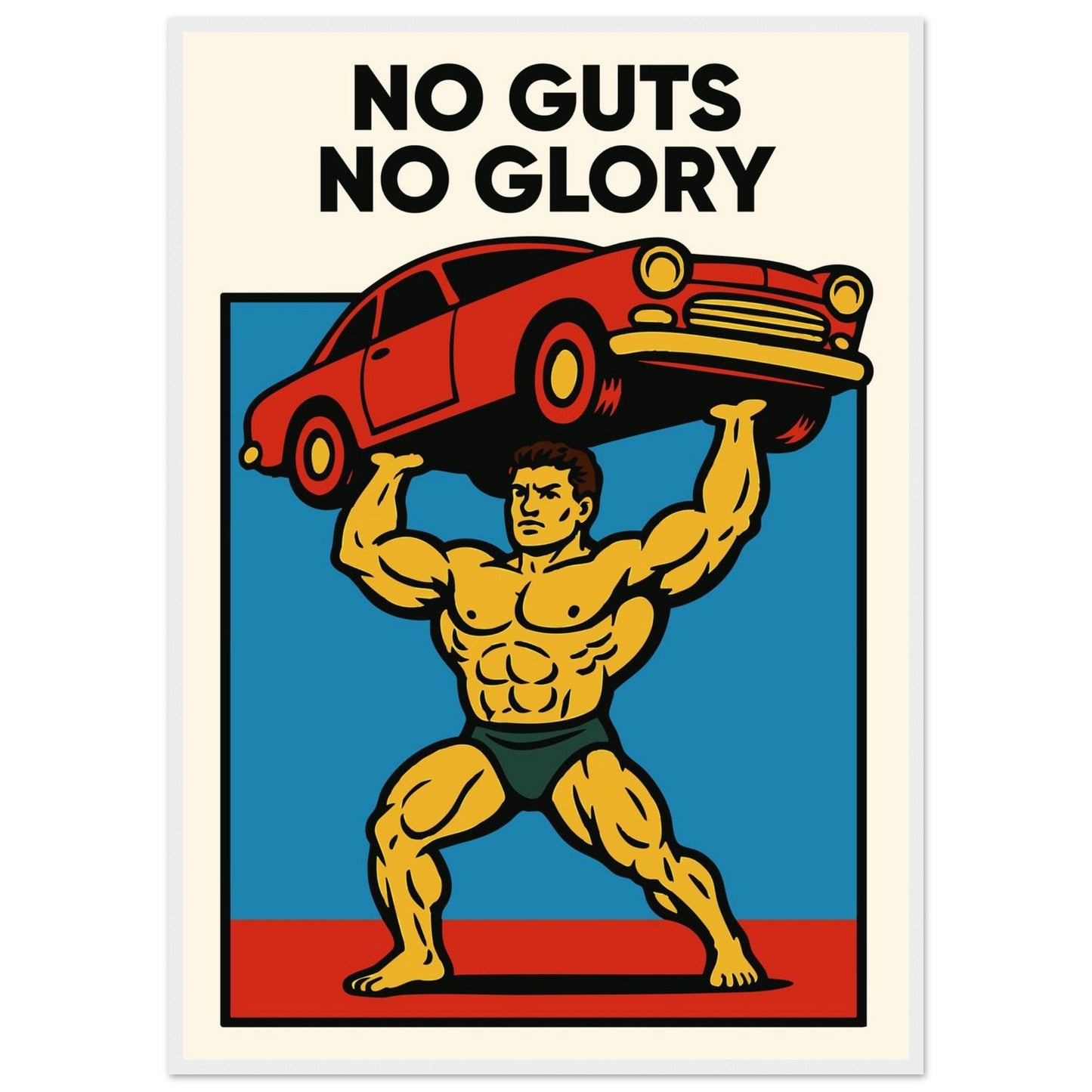 NO GUTS NO GLORY - Premium Matte Paper Wooden Framed Poster