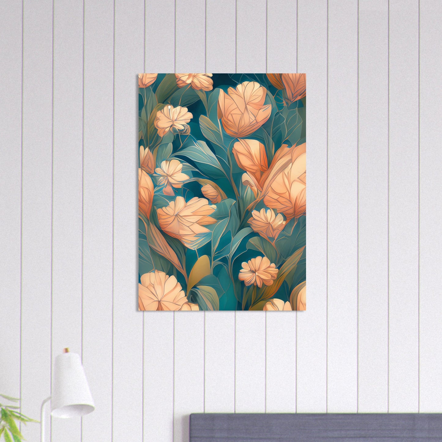 Flowers 'Abstract Garden' - Premium Matte Paper Poster