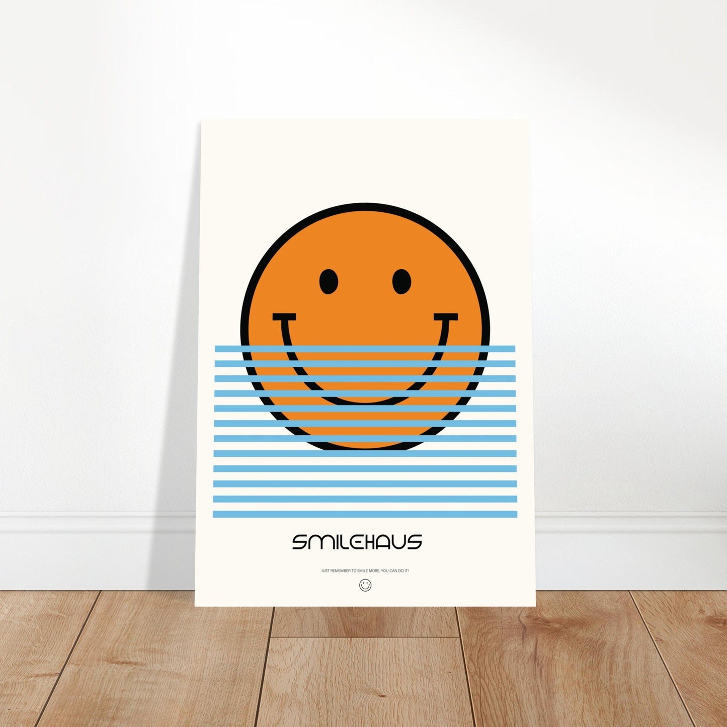 Orange & Blue 'Smilehaus' - Premium Matte Paper Poster