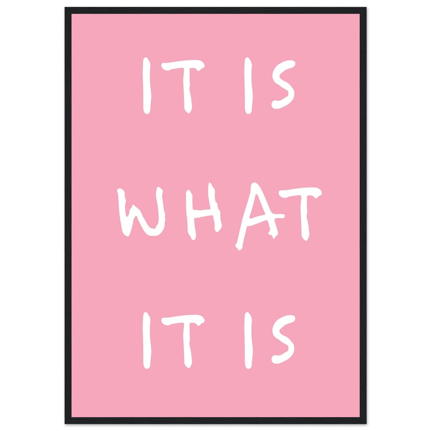 It is what it is - Premium Matte Paper Wooden Framed Poster
