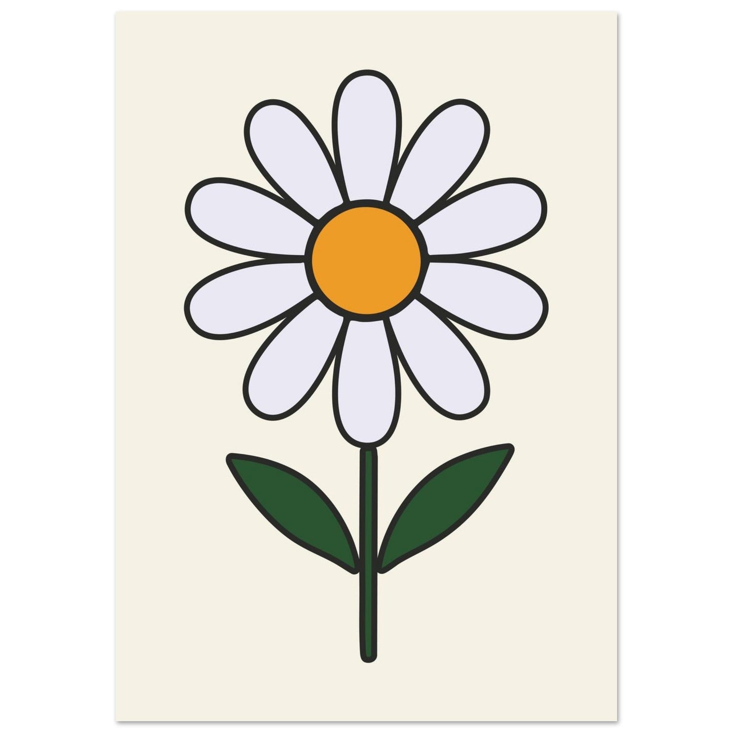Daisy Flower - Premium Matte Paper Poster