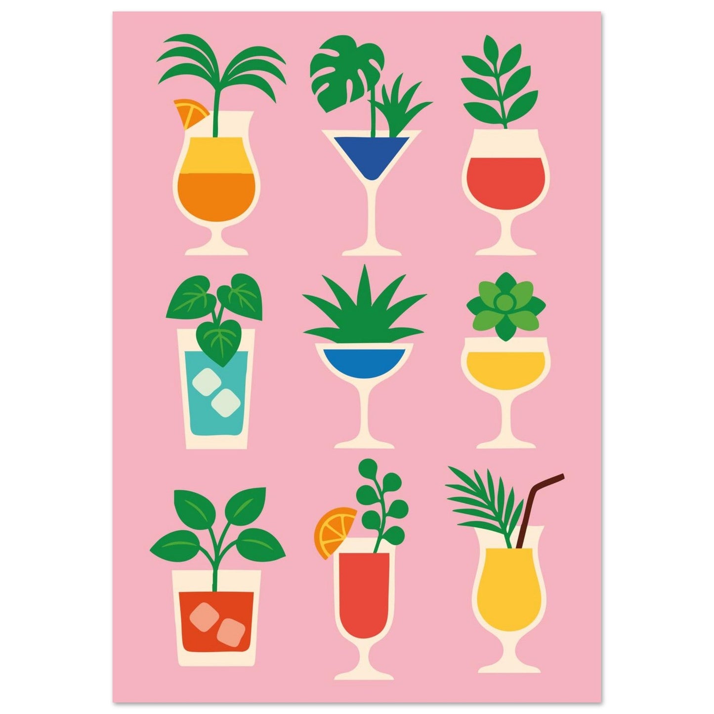 Cocktail Jungle - Premium Matte Paper Poster