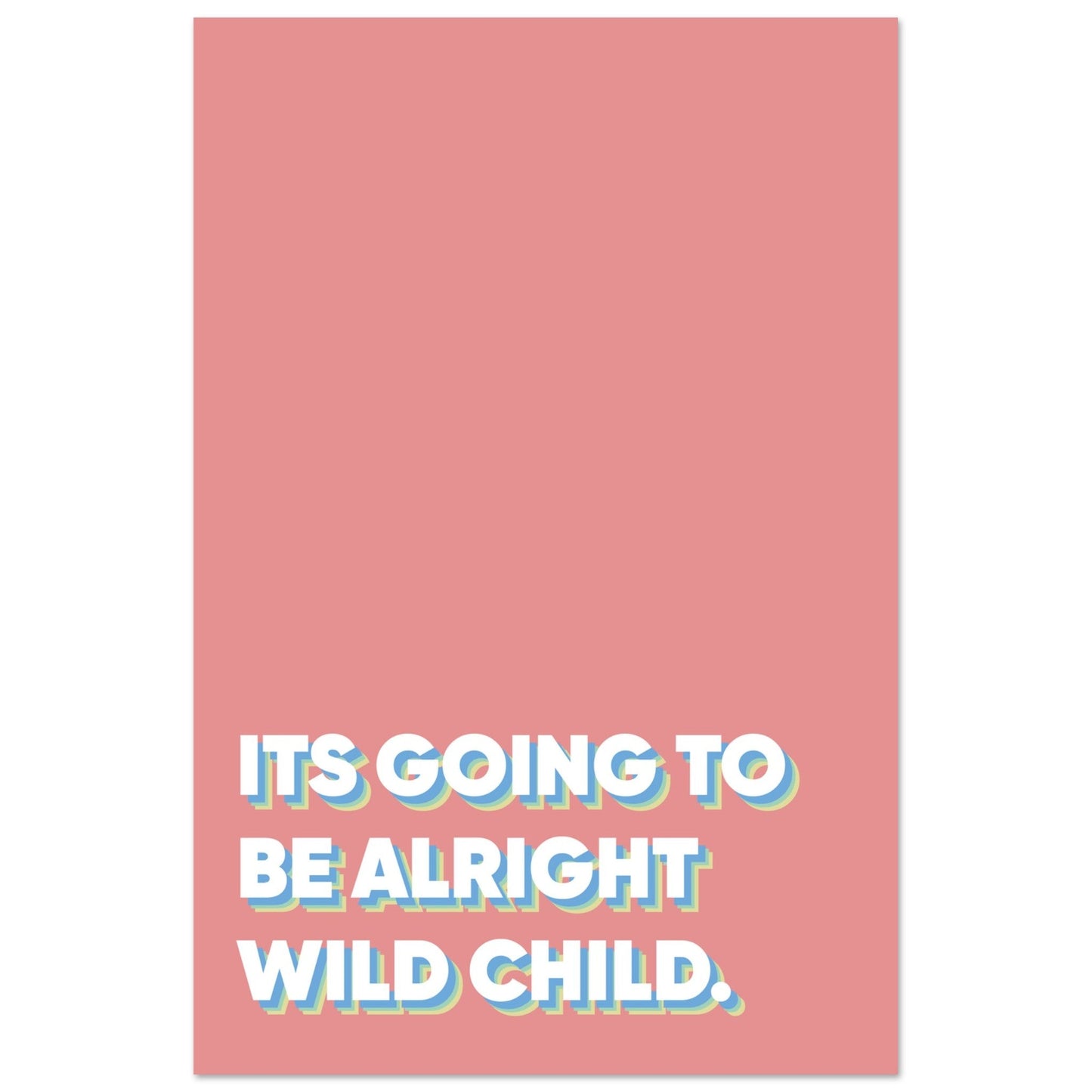 Sign 'Wild Child' - Premium Matte Paper Poster