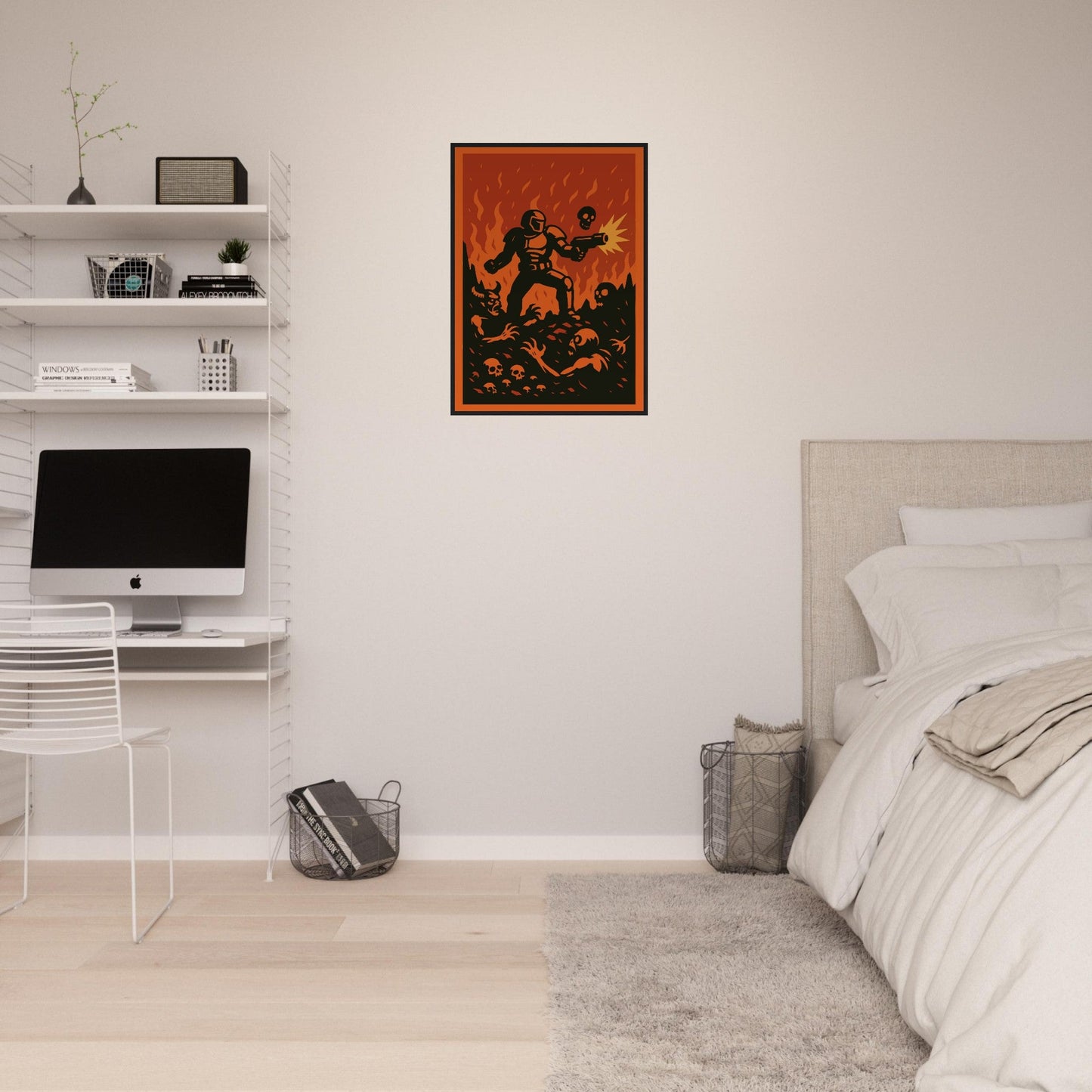 Gaming 'Slayer' - Premium Matte Paper Wooden Framed Poster