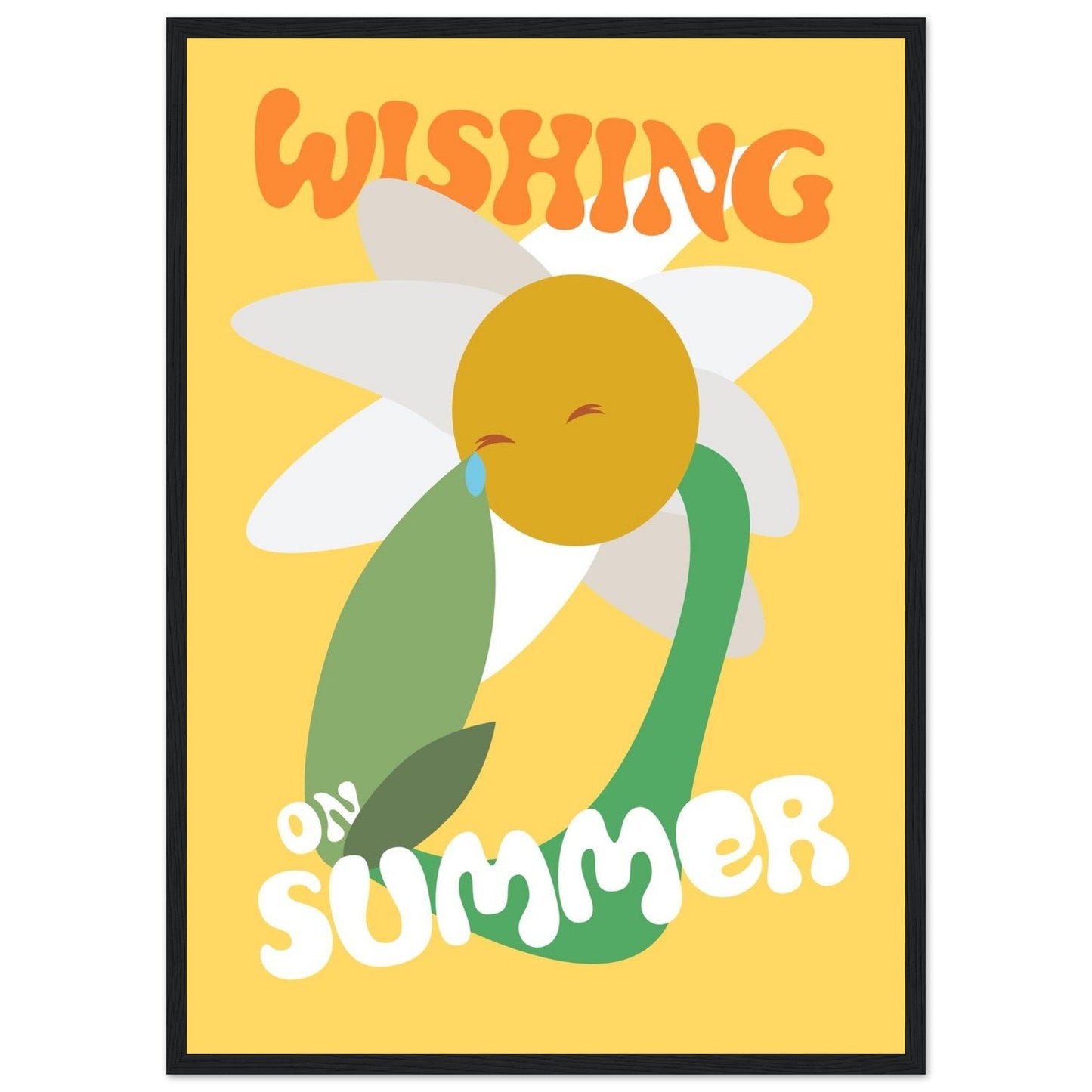 Flowers 'Wishing on Summer' - Premium Matte Paper Wooden Framed Poster