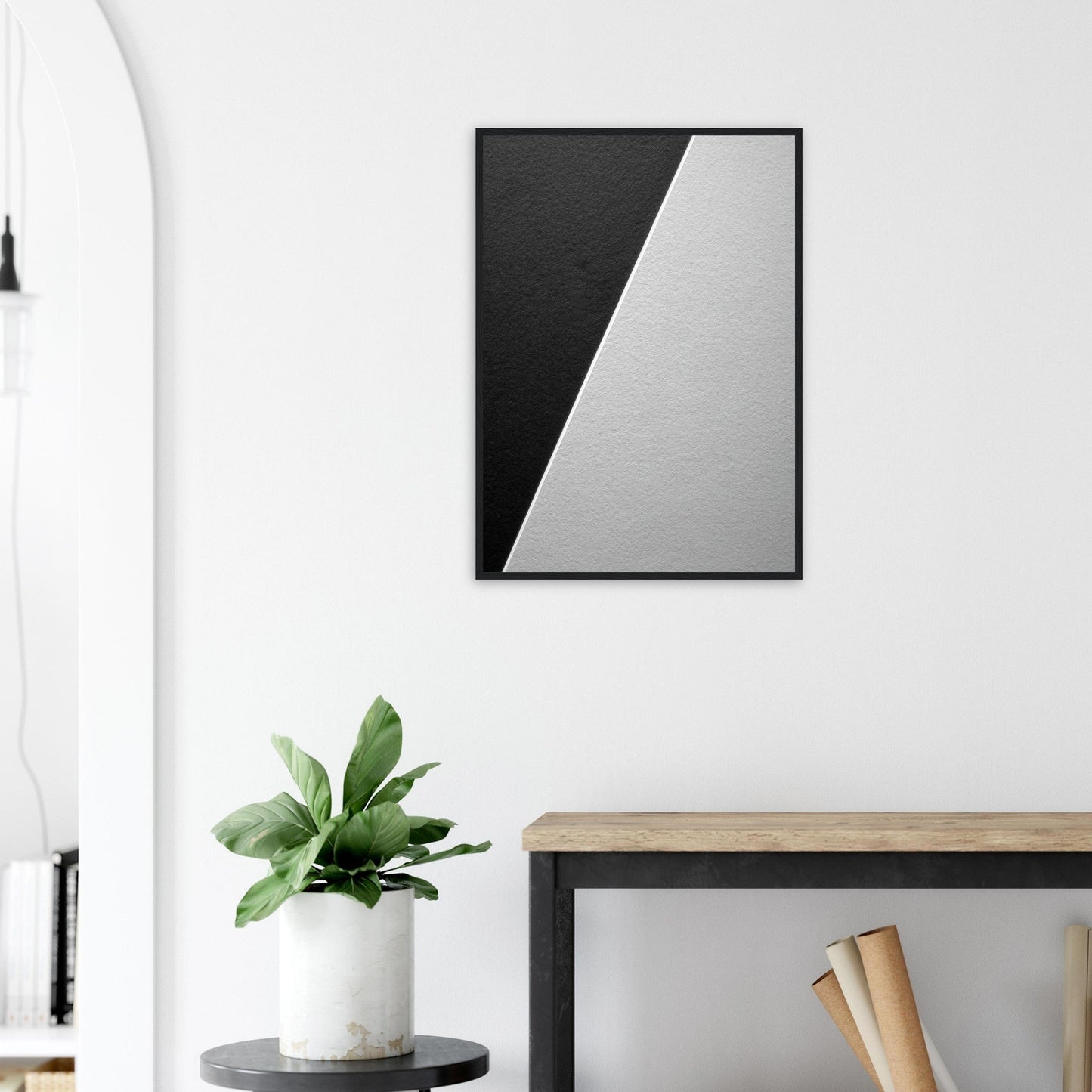 Smart 'Black & White' II  - Premium Matte Paper Wooden Framed Poster