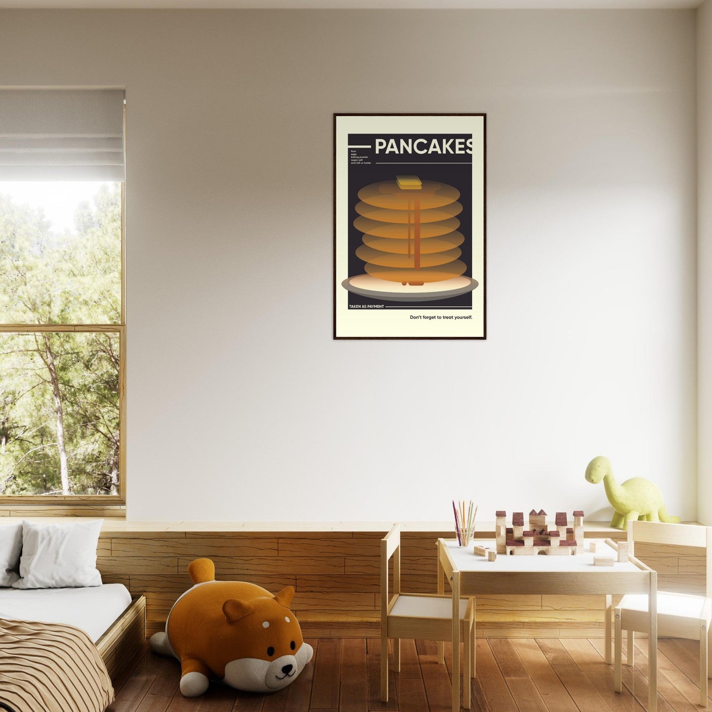 Pancakes - Premium Matte Paper Wooden Framed Poster