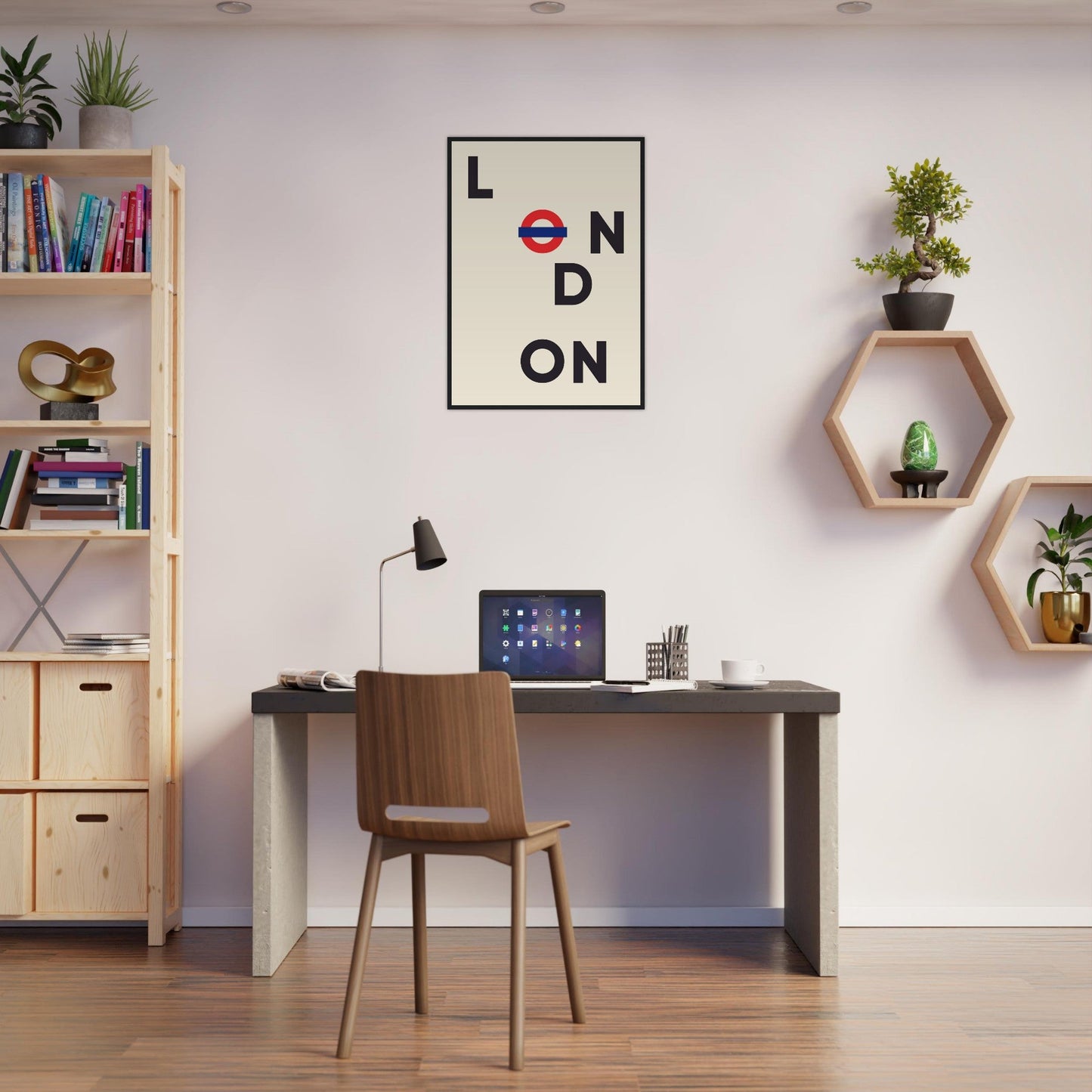 Cities/ Places 'London' - Premium Matte Paper Wooden Framed Poster