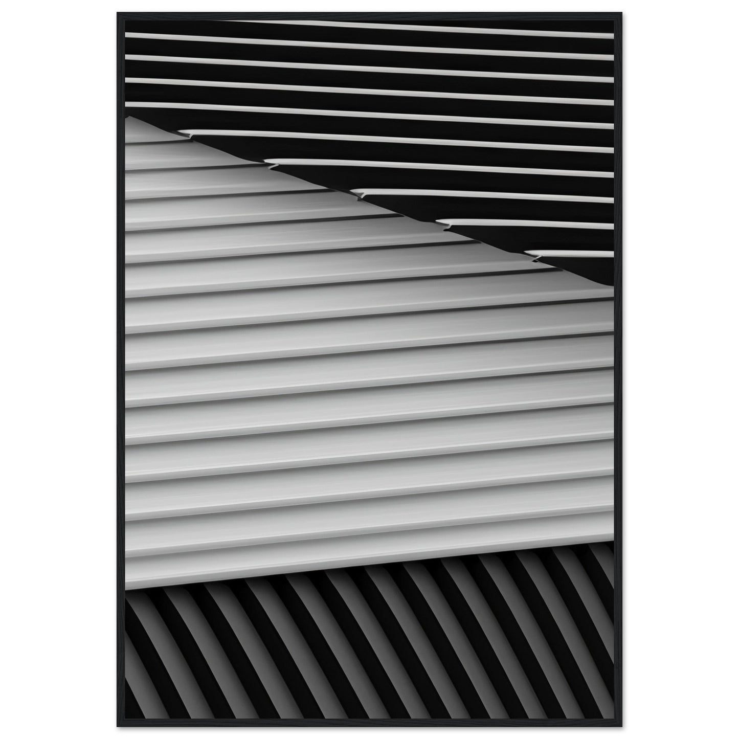 Smart 'Black & White'  - Premium Matte Paper Wooden Framed Poster