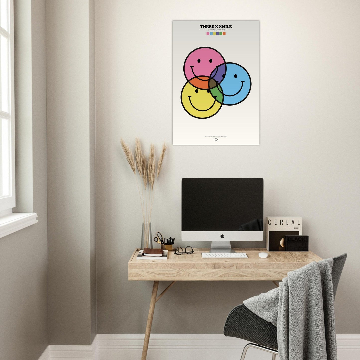 Smile 'Venn Diagram' ThreeX - Premium Matte Paper Poster