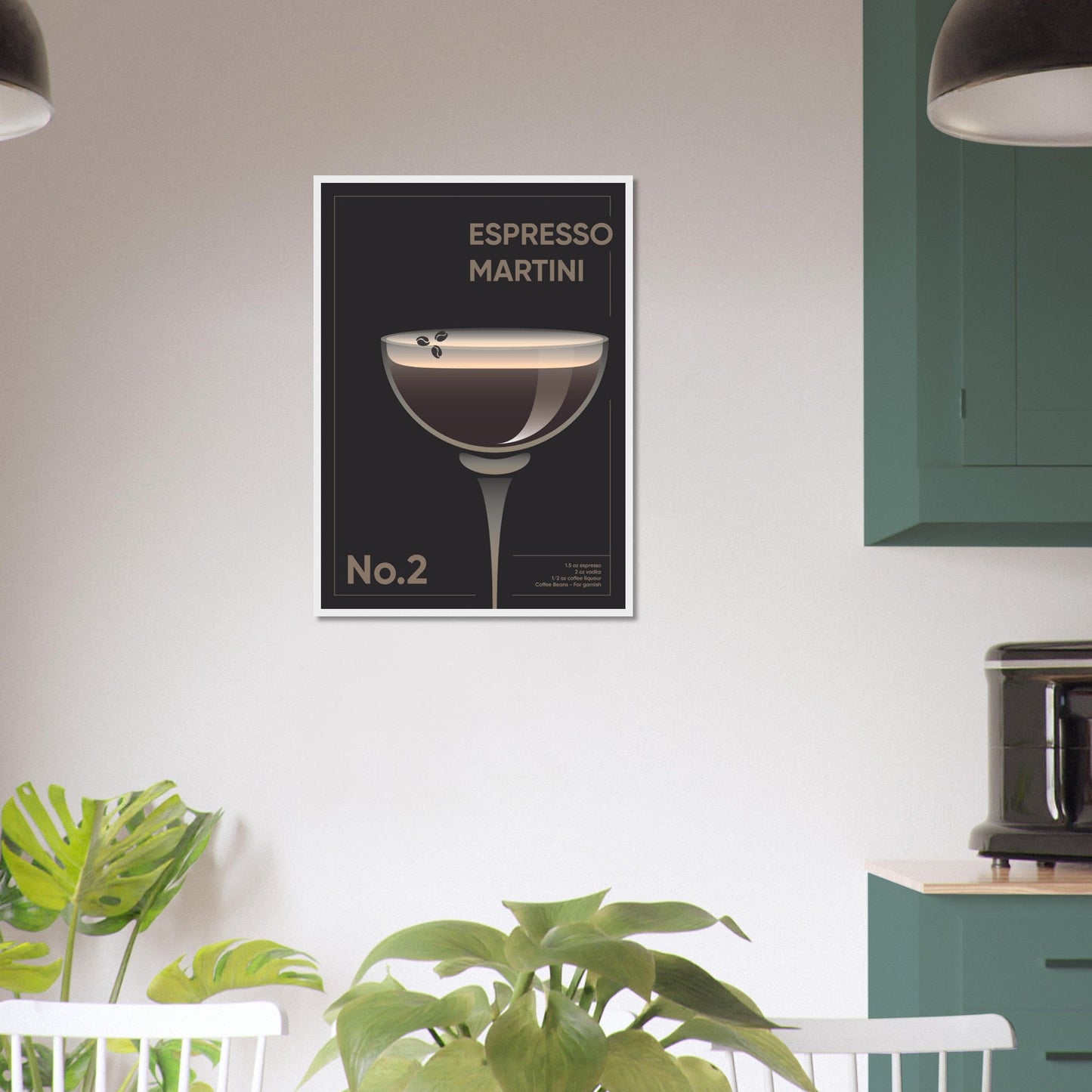 Cocktail 'Espresso Martini' - Premium Matte Paper Wooden Framed Poster