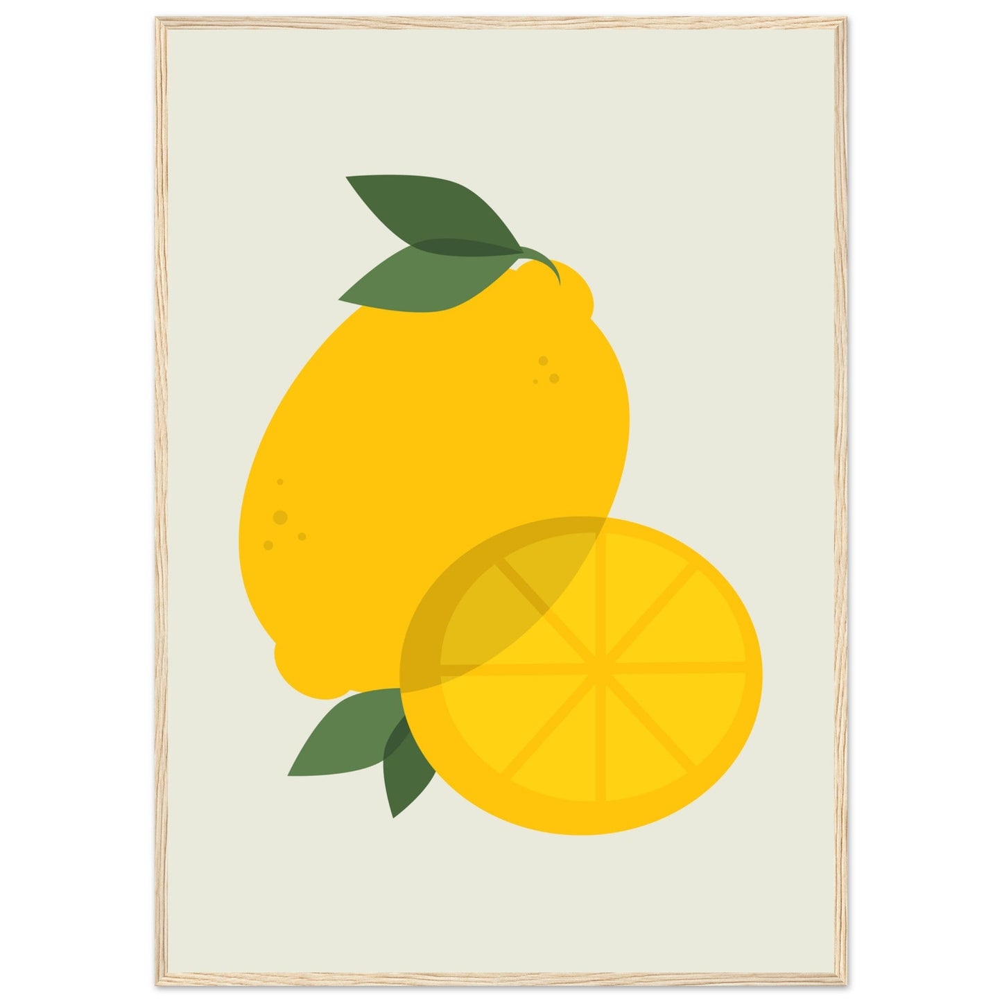 Fruity 'Lemons' - Premium Matte Paper Wooden Framed Poster