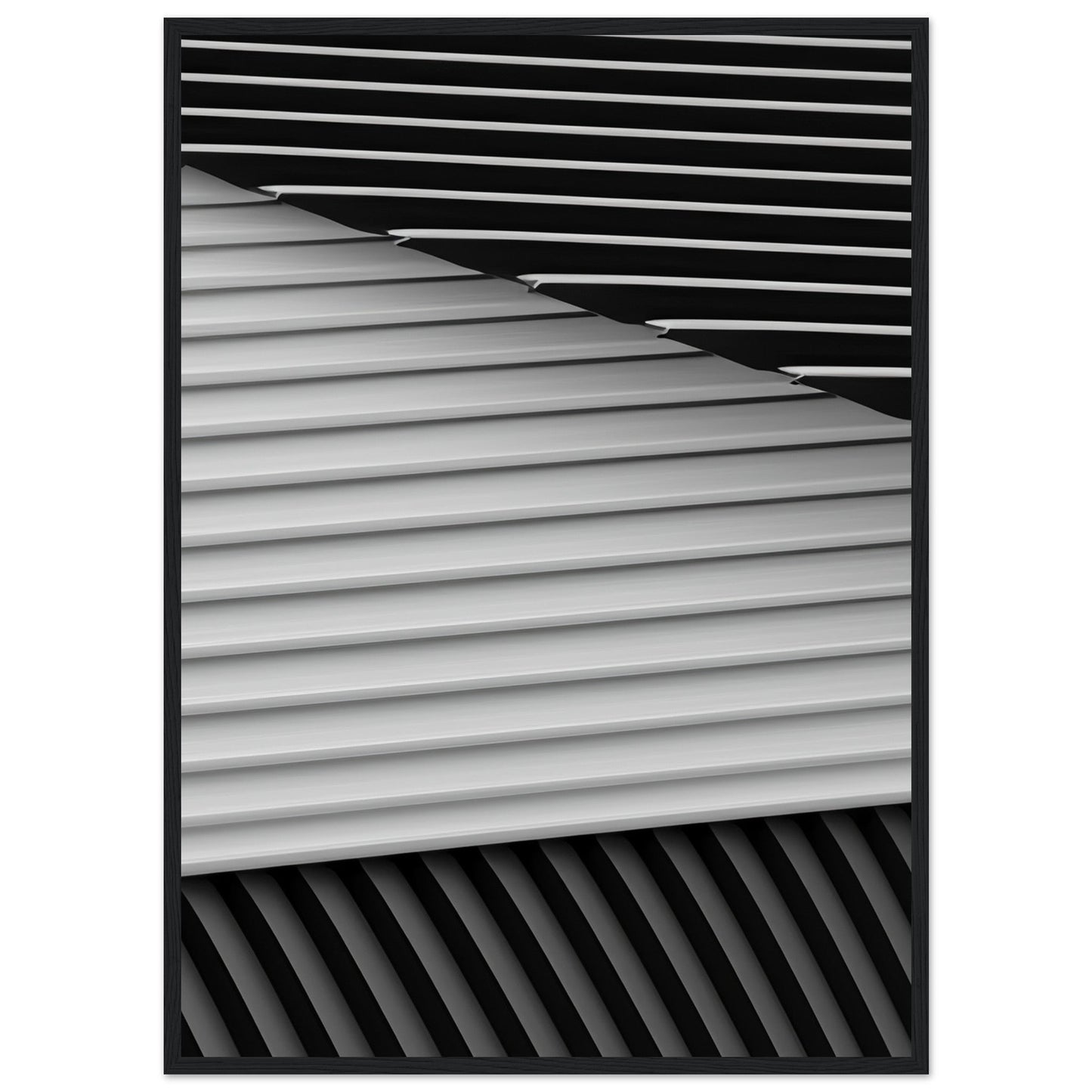 Smart 'Black & White'  - Premium Matte Paper Wooden Framed Poster