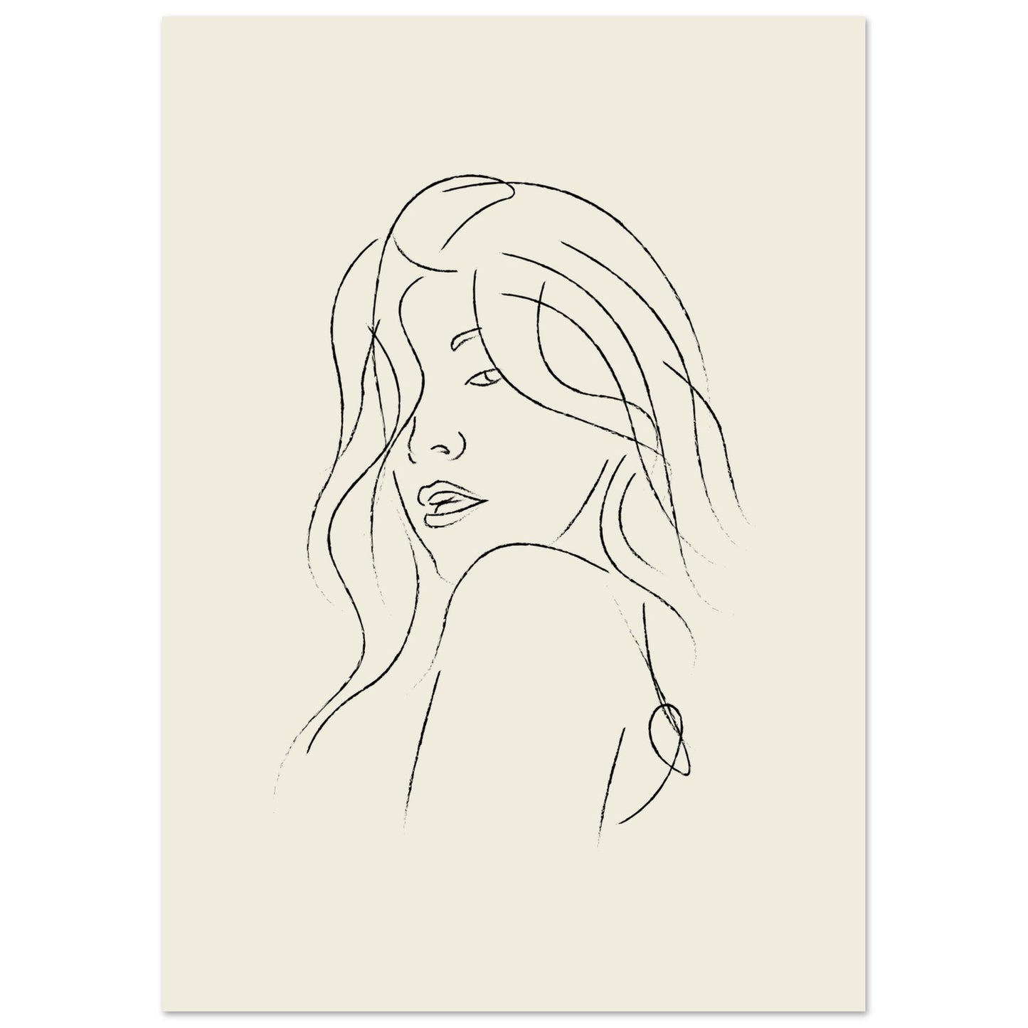 Line Art 'The Pose' - Premium Matte Paper Poster