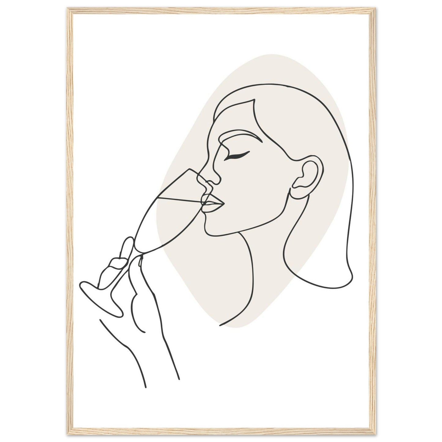 Prosecco - Premium Matte Paper Wooden Framed Poster