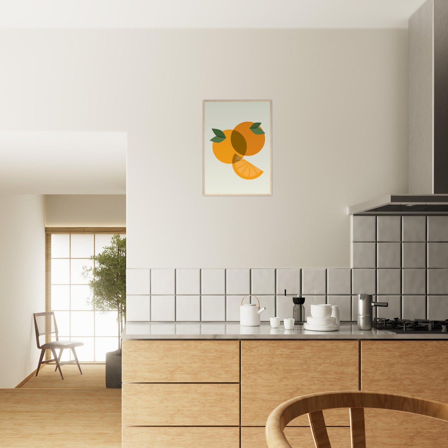 Fruity 'Oranges' - Premium Matte Paper Wooden Framed Poster