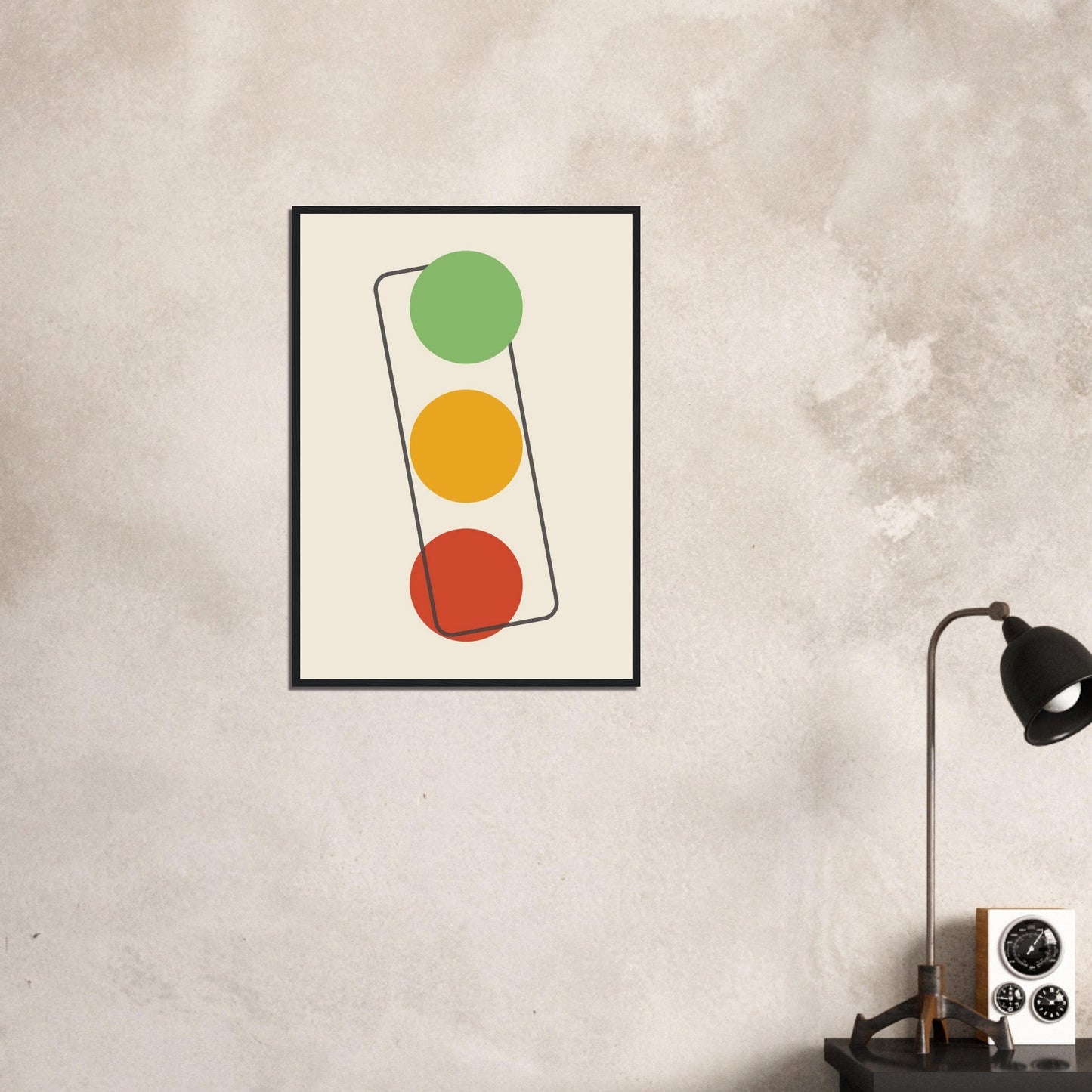 Sign 'The Lights' - Premium Matte Paper Wooden Framed Poster