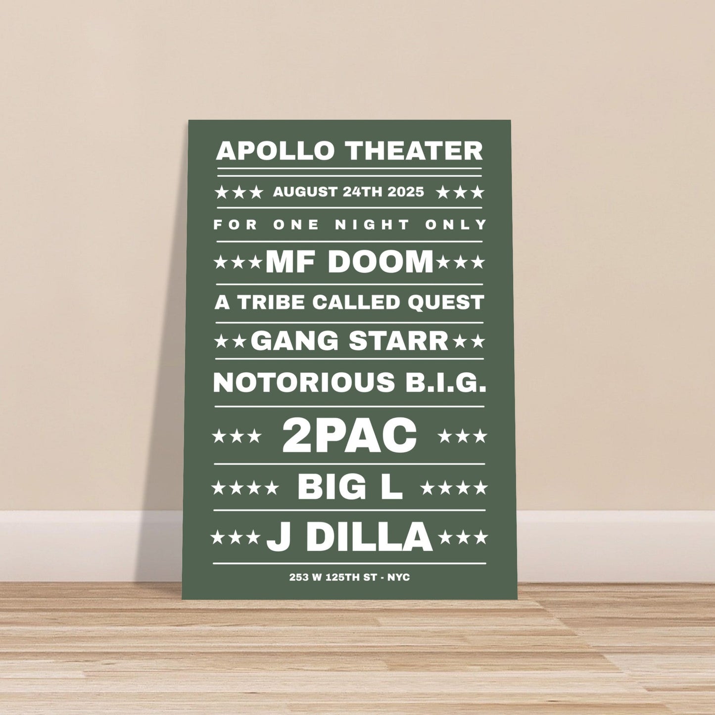 Sign 'Dream Hip Hop Gig' - Premium Matte Paper Poster