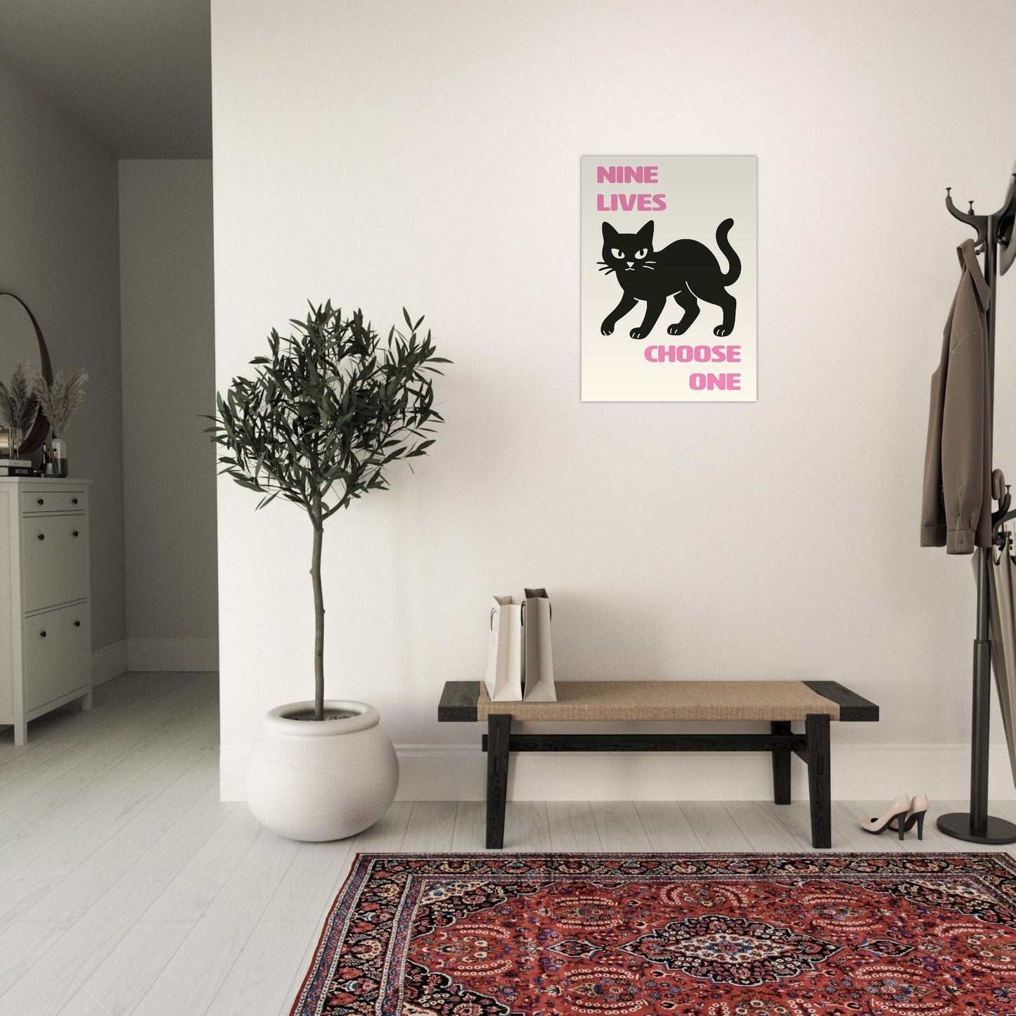 Animals 'Nine Lives' - Premium Matte Paper Poster