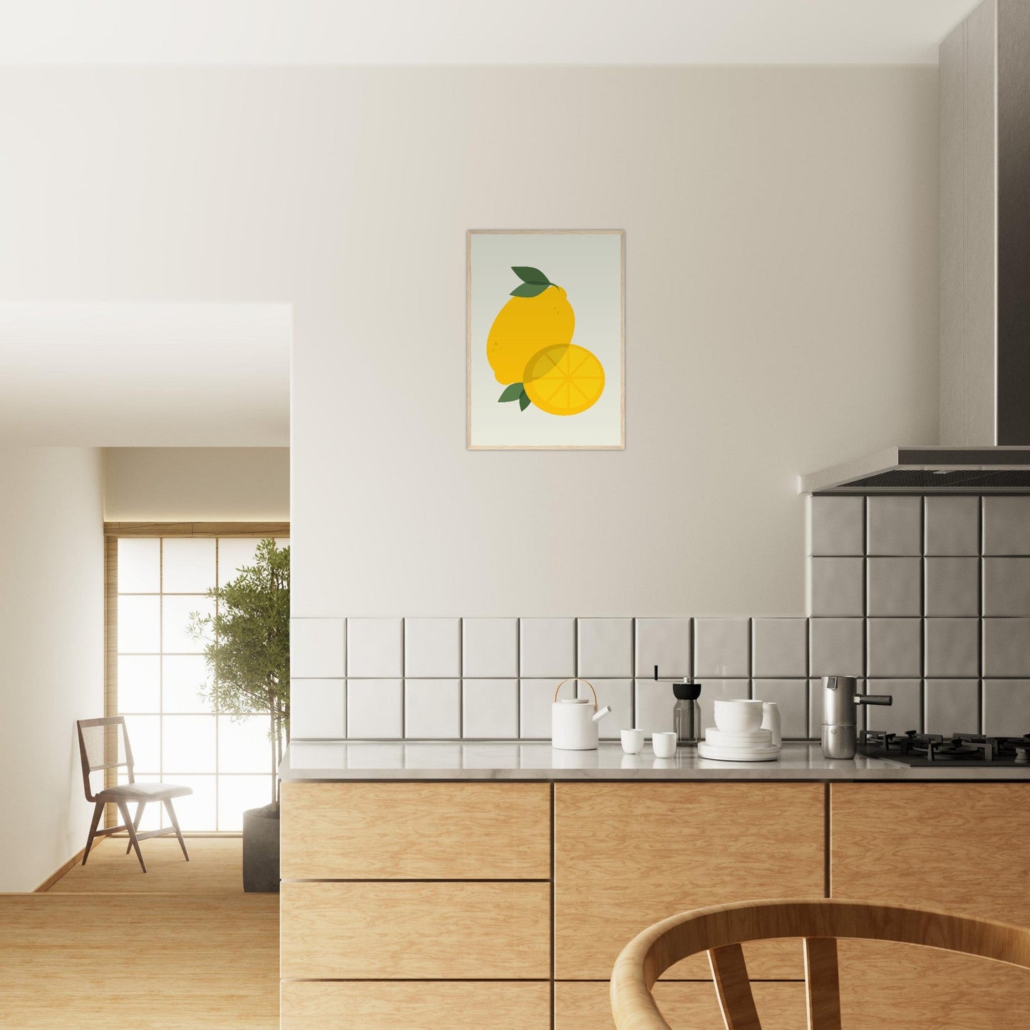 Fruity 'Lemons' - Premium Matte Paper Wooden Framed Poster