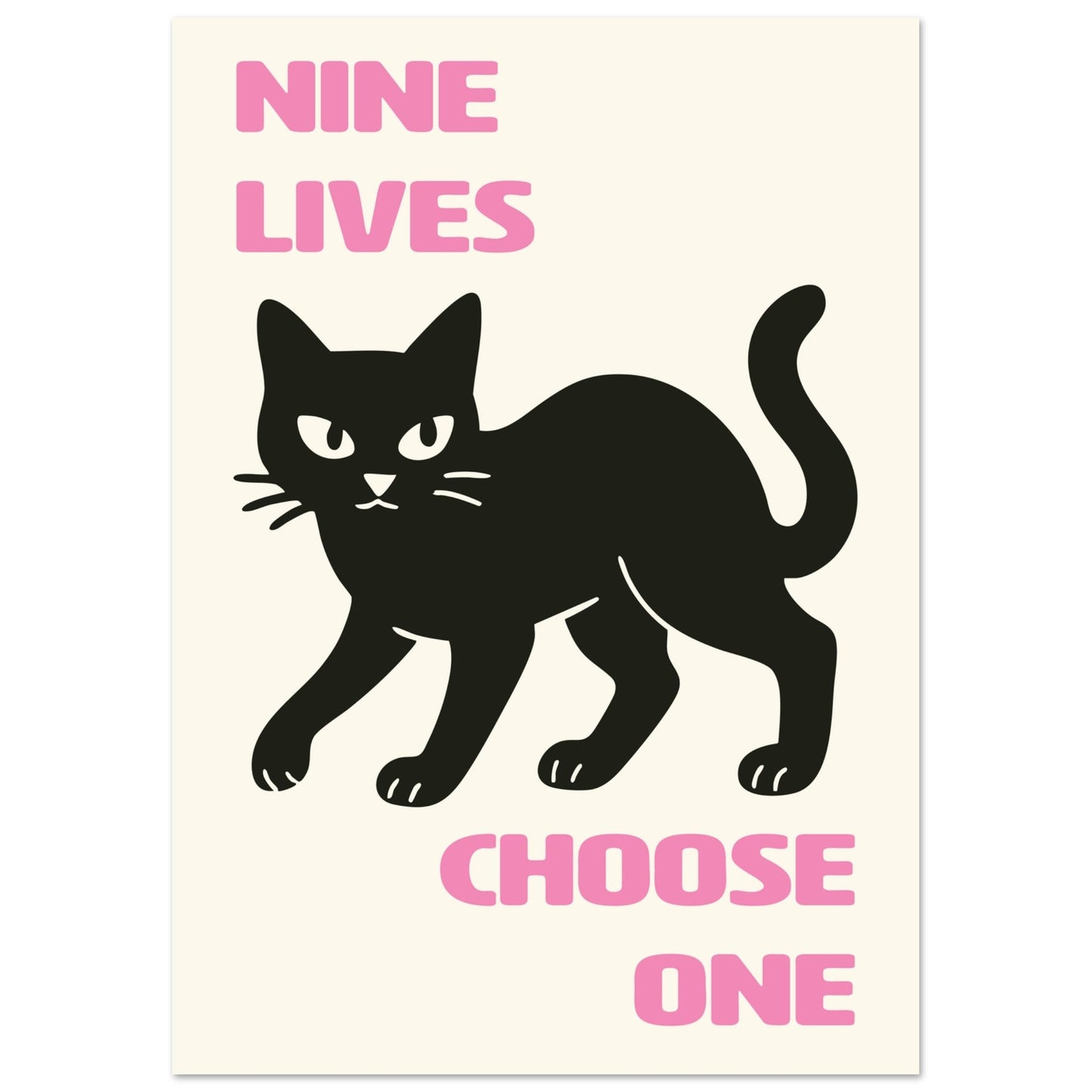Animals 'Nine Lives' - Premium Matte Paper Poster