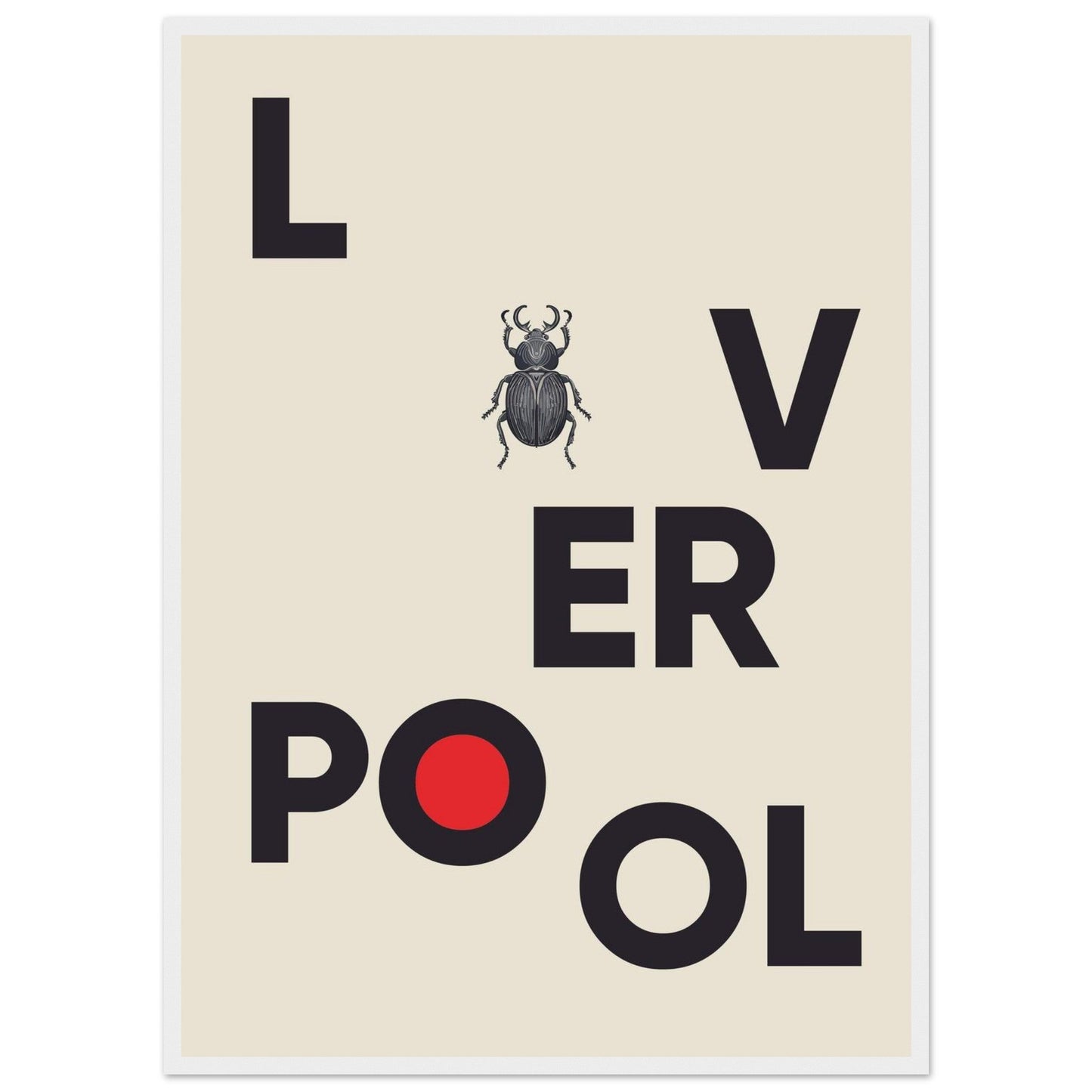Cities/ Places 'Liverpool' - Premium Matte Paper Wooden Framed Poster