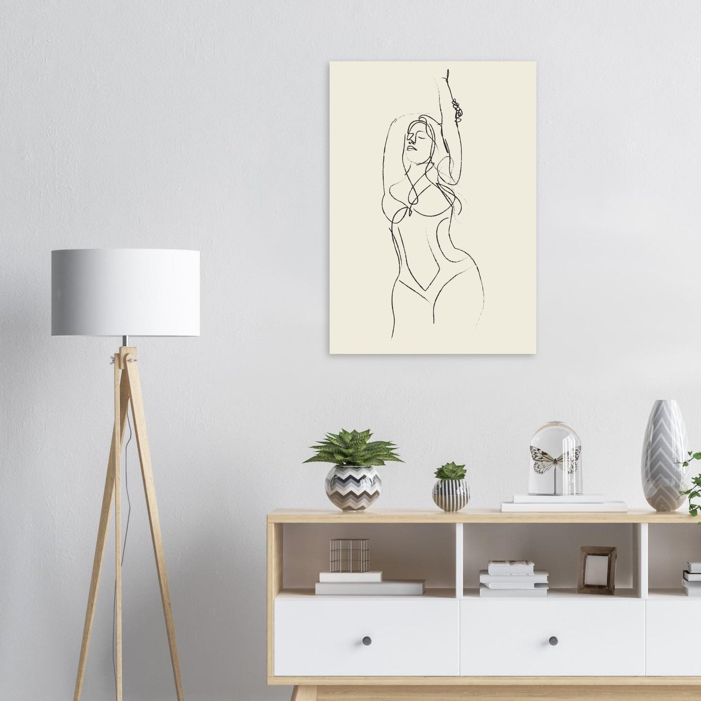 Line Art 'Beach Ready' - Premium Matte Paper Poster