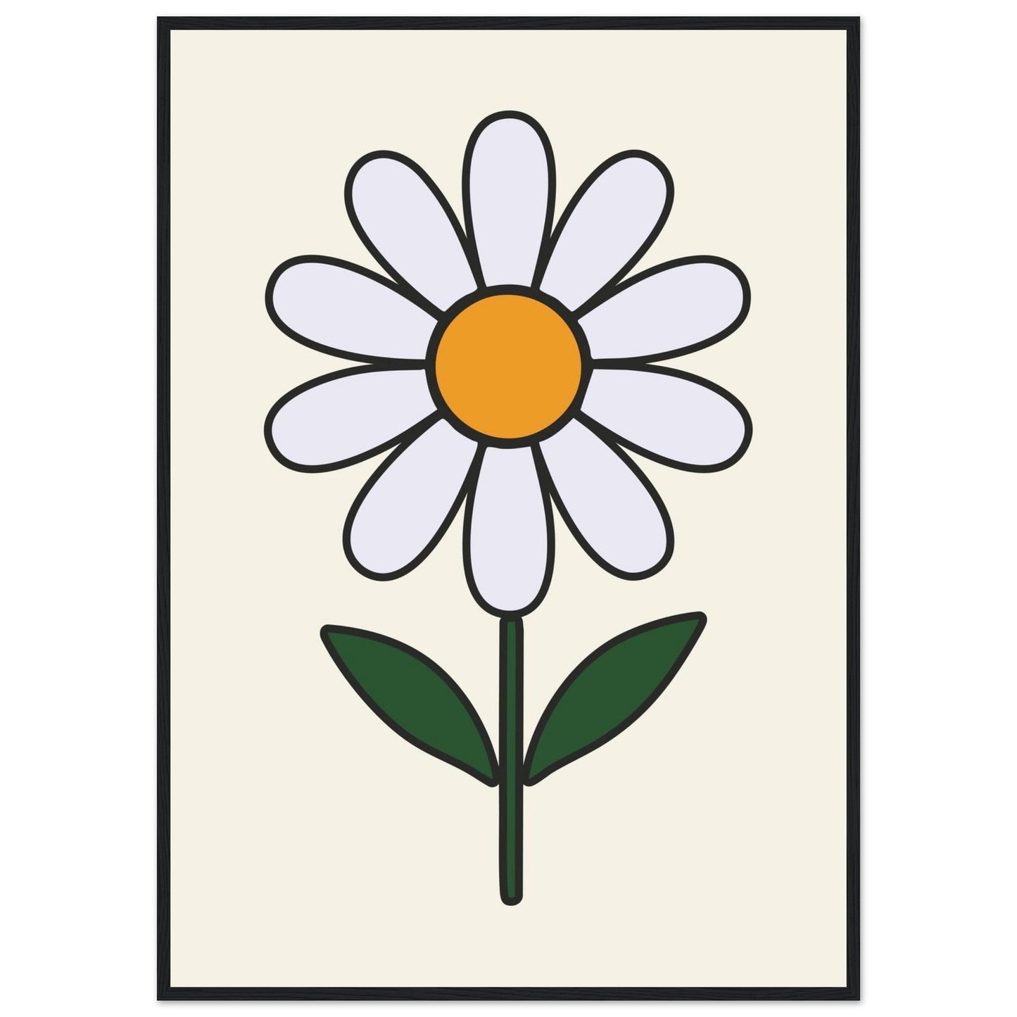Daisy Flower  - Premium Matte Paper Wooden Framed Poster