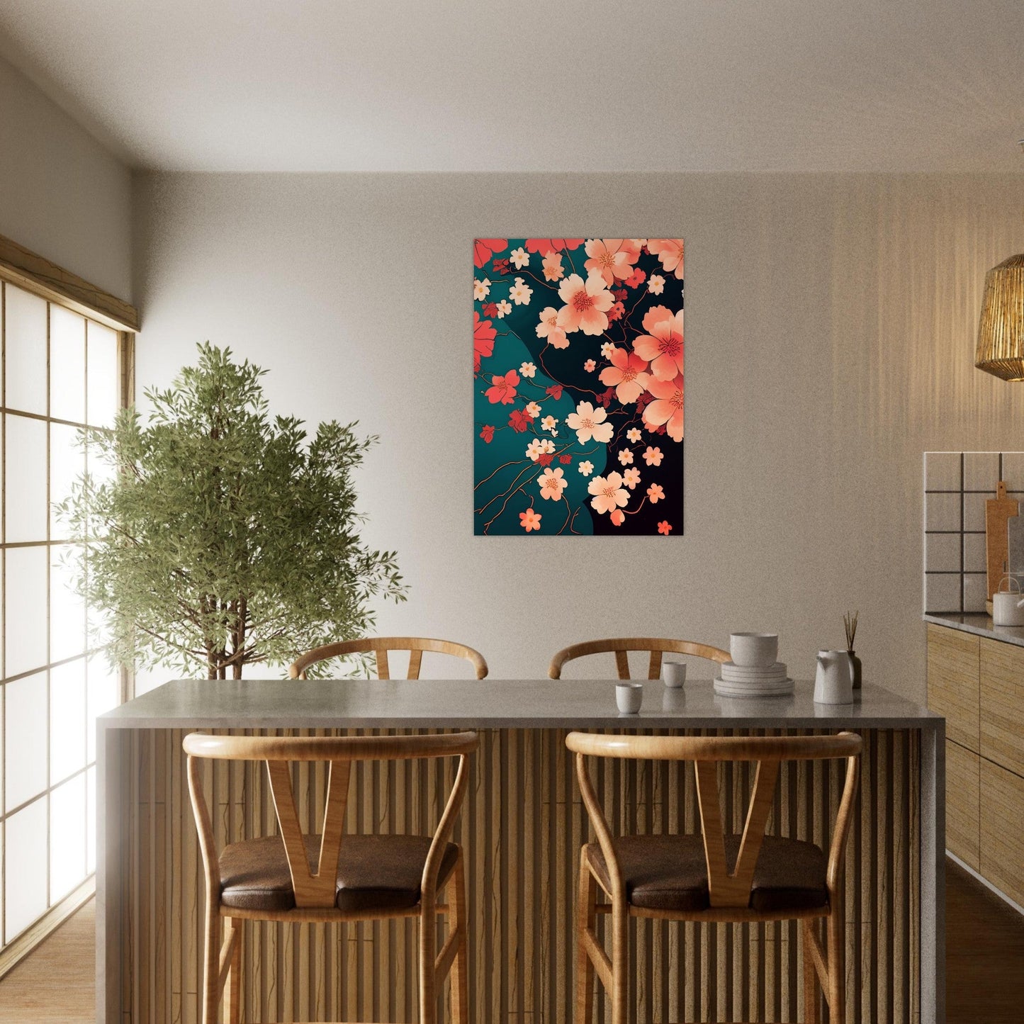 Flowers 'Japanese Garden' - Premium Matte Paper Poster