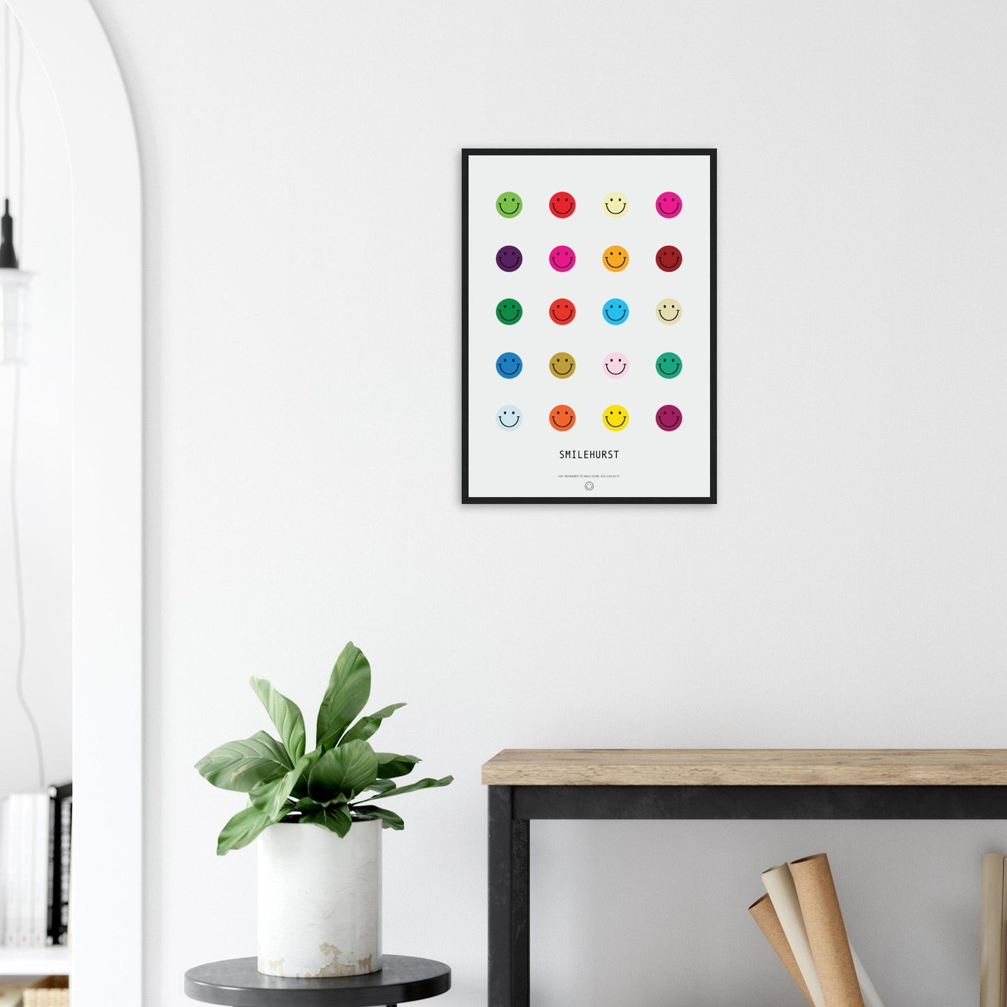 Colours 'Smilehirst' - Premium Matte Paper Wooden Framed Poster