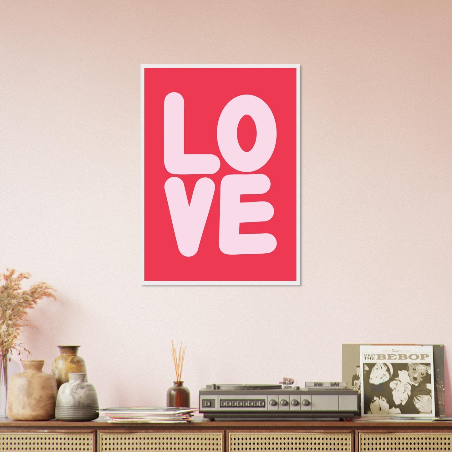 Sign 'Love' - Premium Matte Paper Wooden Framed Poster