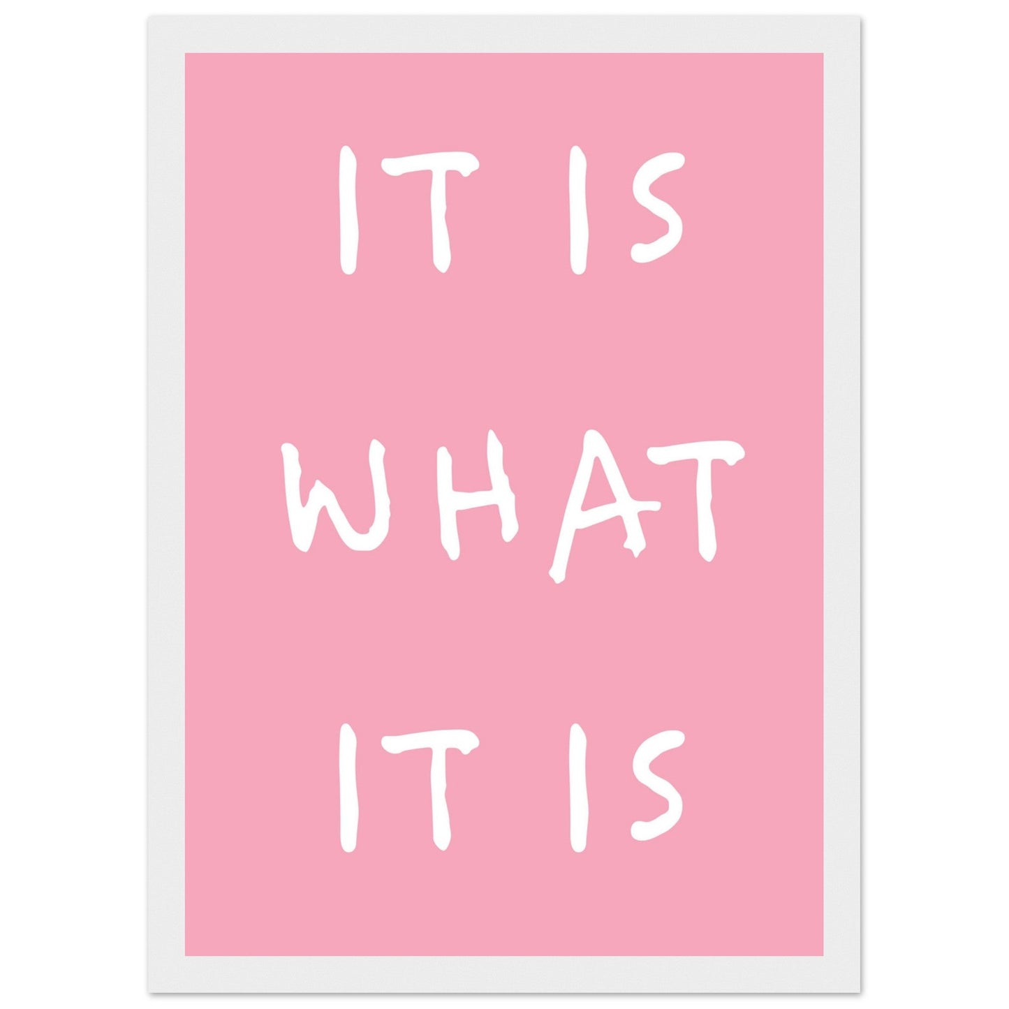 It is what it is - Premium Matte Paper Wooden Framed Poster