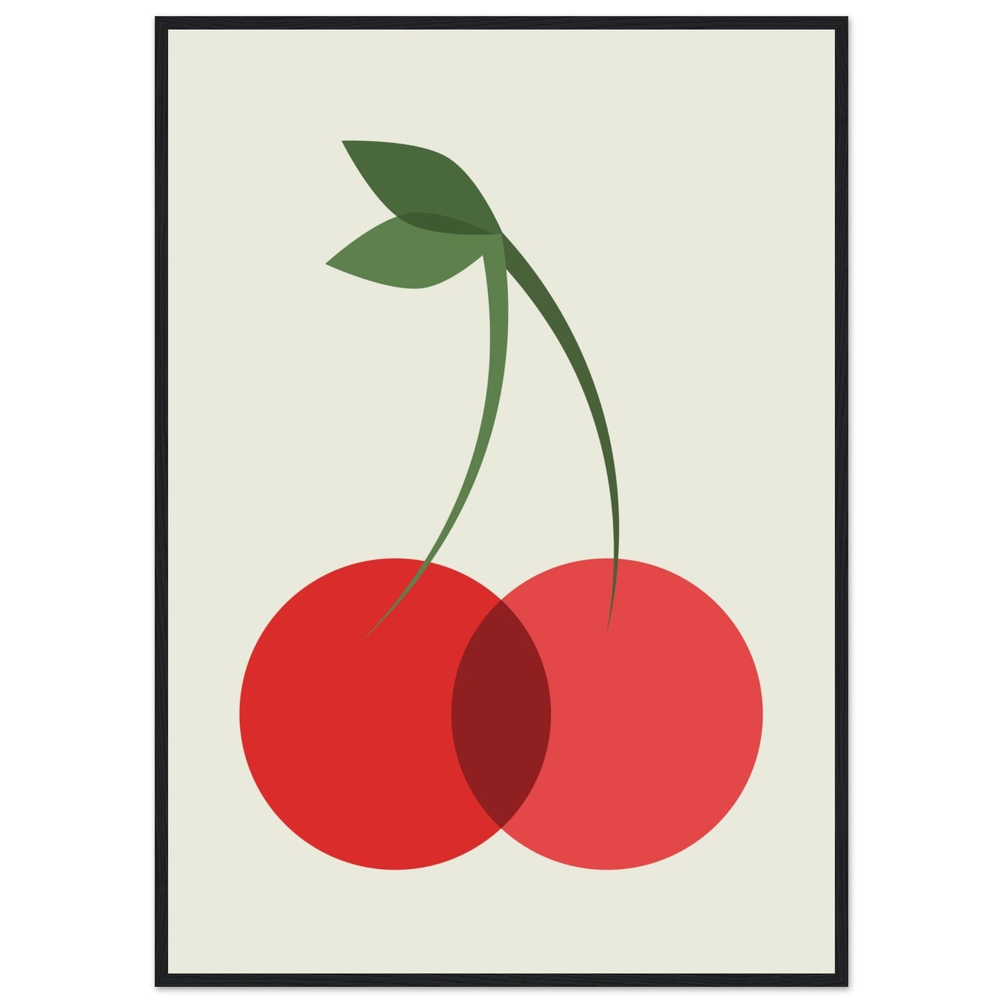 Fruity 'Cherries' - Premium Matte Paper Wooden Framed Poster