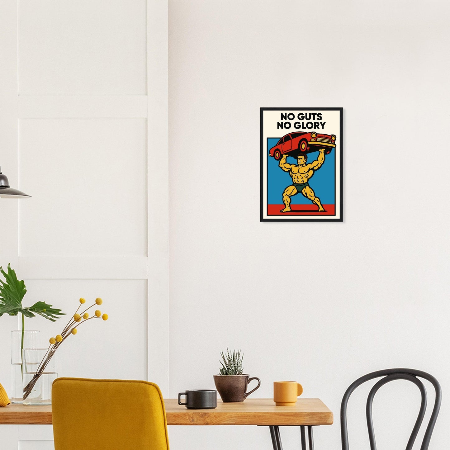 NO GUTS NO GLORY - Premium Matte Paper Wooden Framed Poster