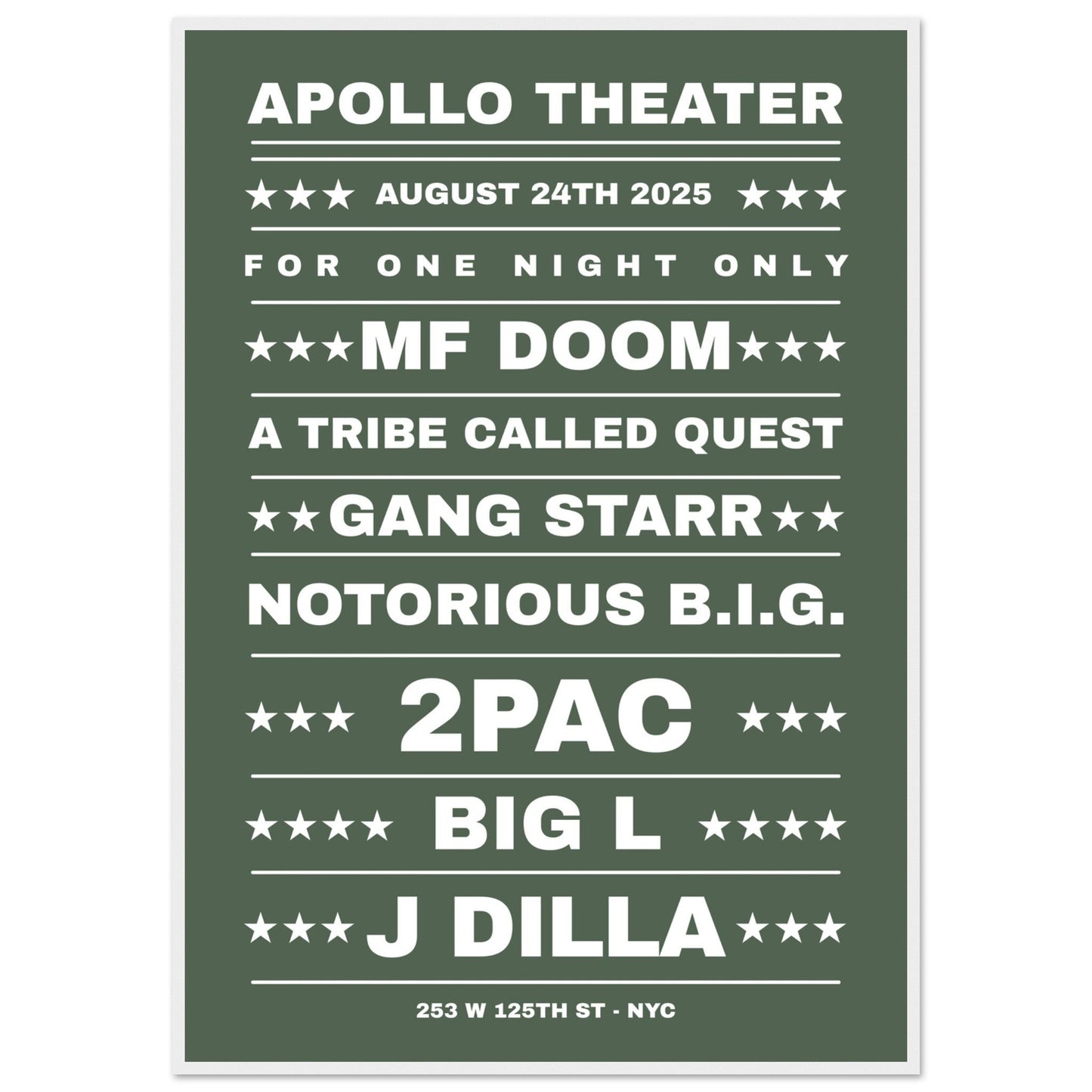 Sign 'Dream Hip Hop Gig' - Premium Matte Paper Wooden Framed Poster