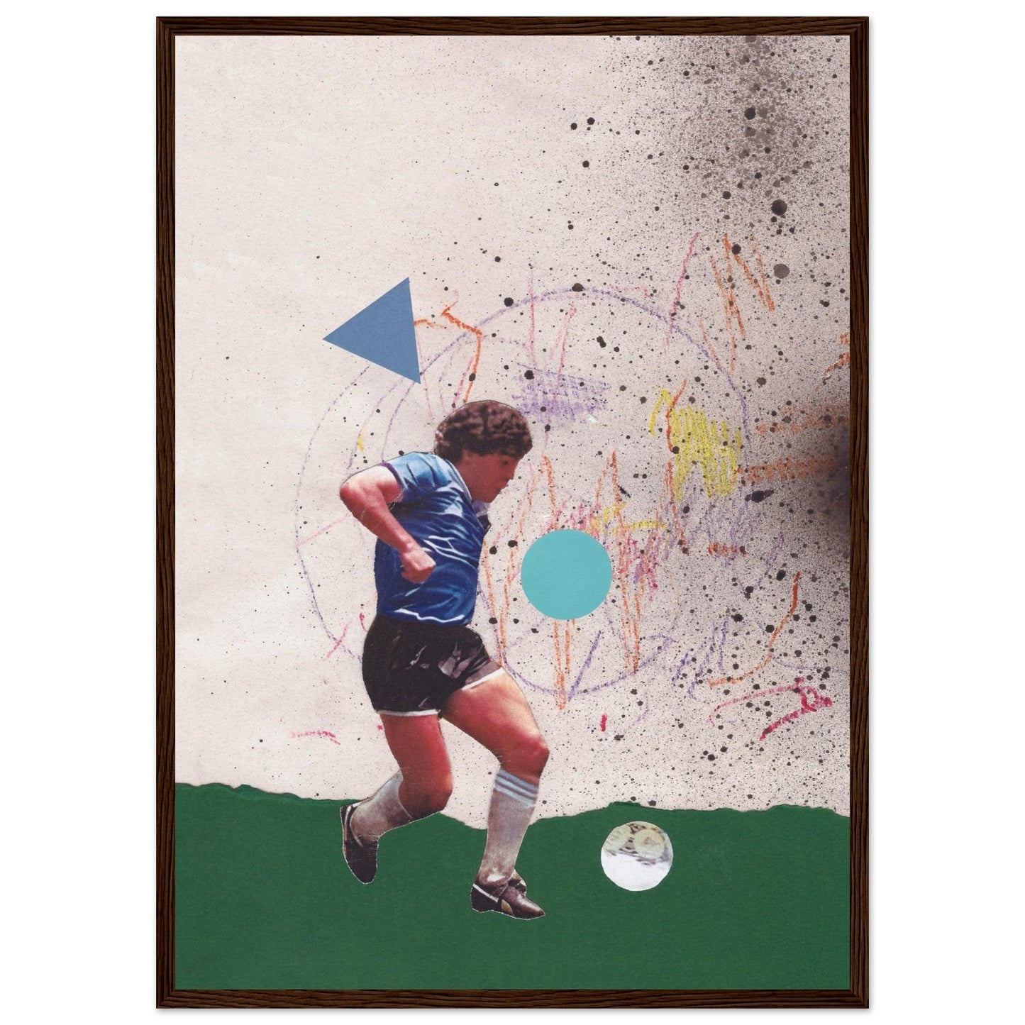 Ed Dickinson 'Football' - Premium Matte Paper Wooden Framed Poster