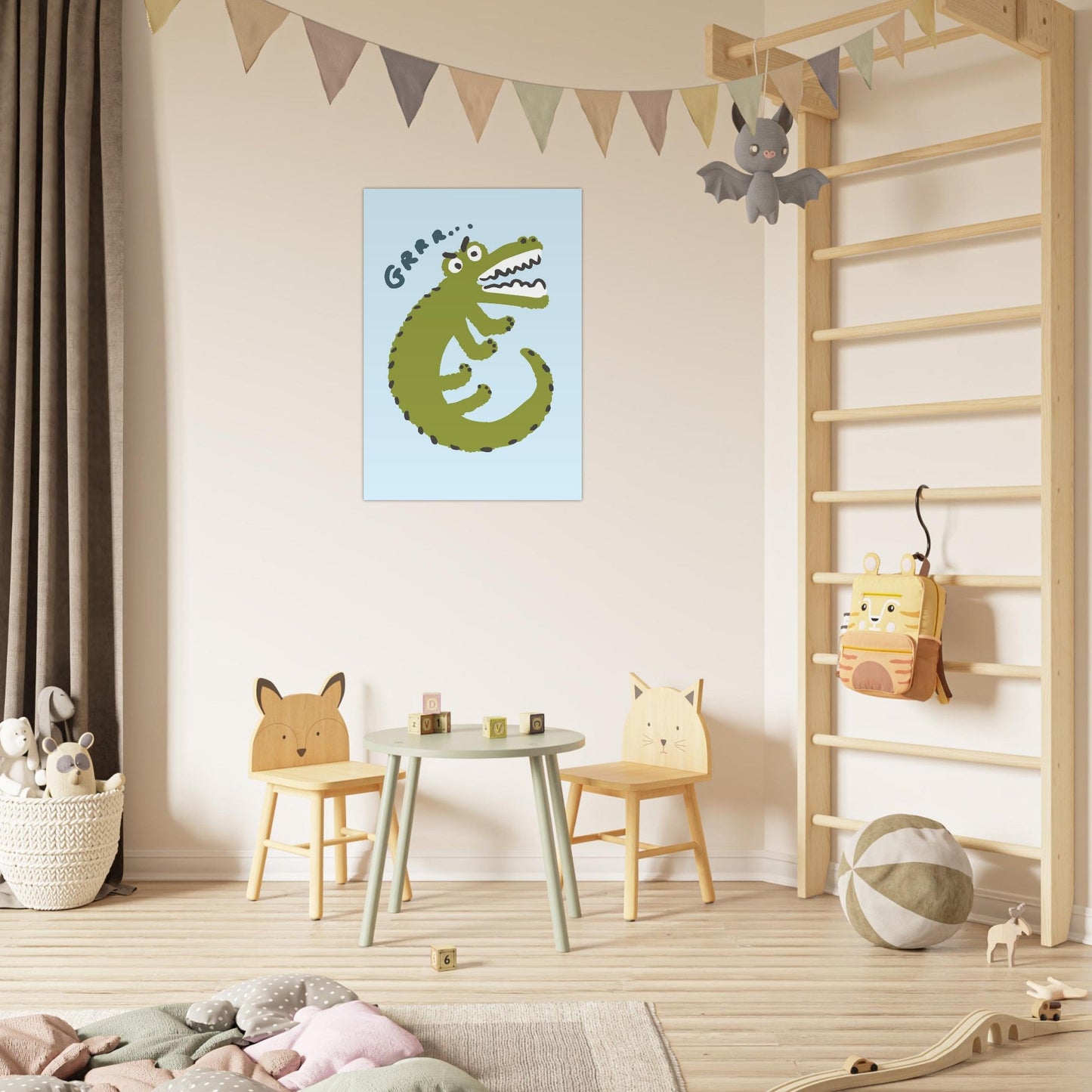 Animals 'Grrr...(Bad Day Croc)' - Premium Matte Paper Poster