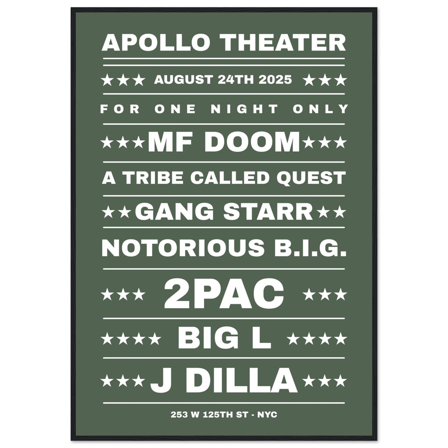 Sign 'Dream Hip Hop Gig' - Premium Matte Paper Wooden Framed Poster